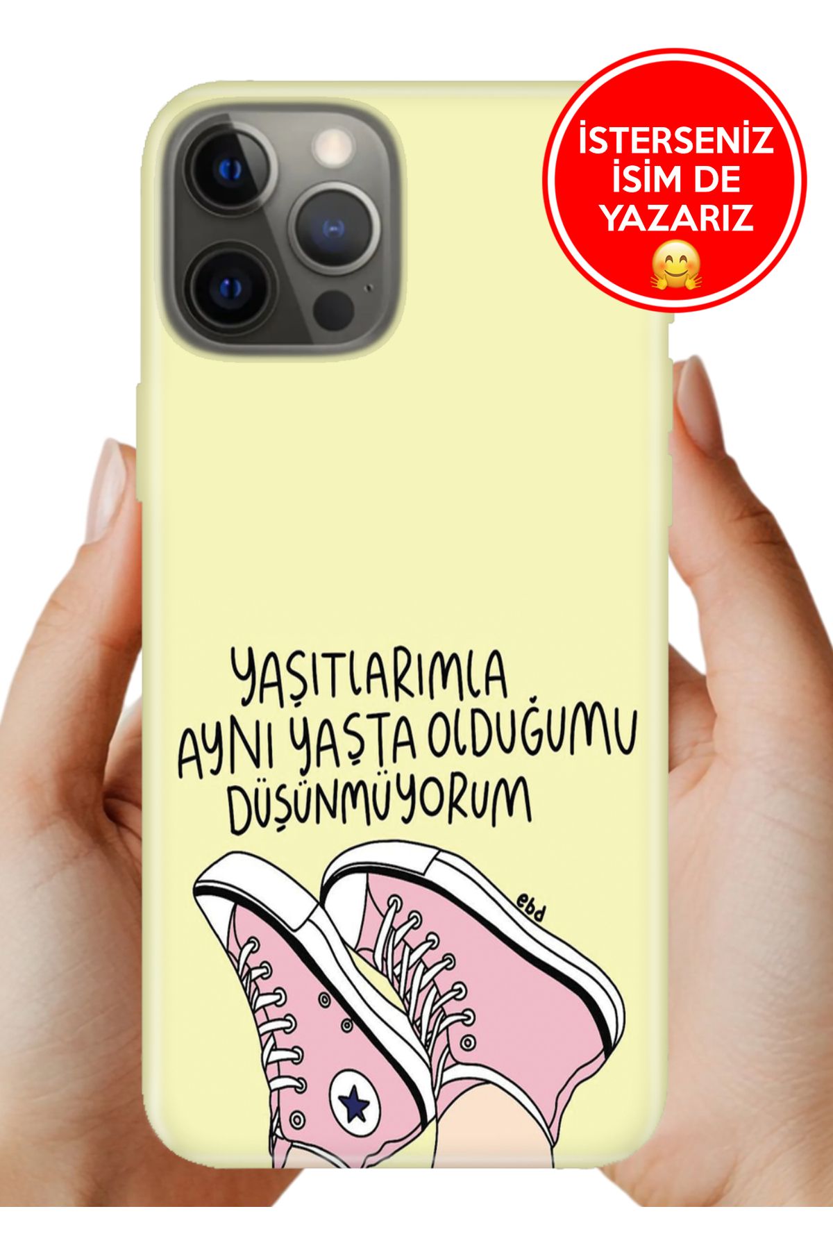 Cekuonline iPhone 12 Pro Max 6.7 5G Kılıf Telefon Kılıfı Tasarım Kapak Yaşıtlarım