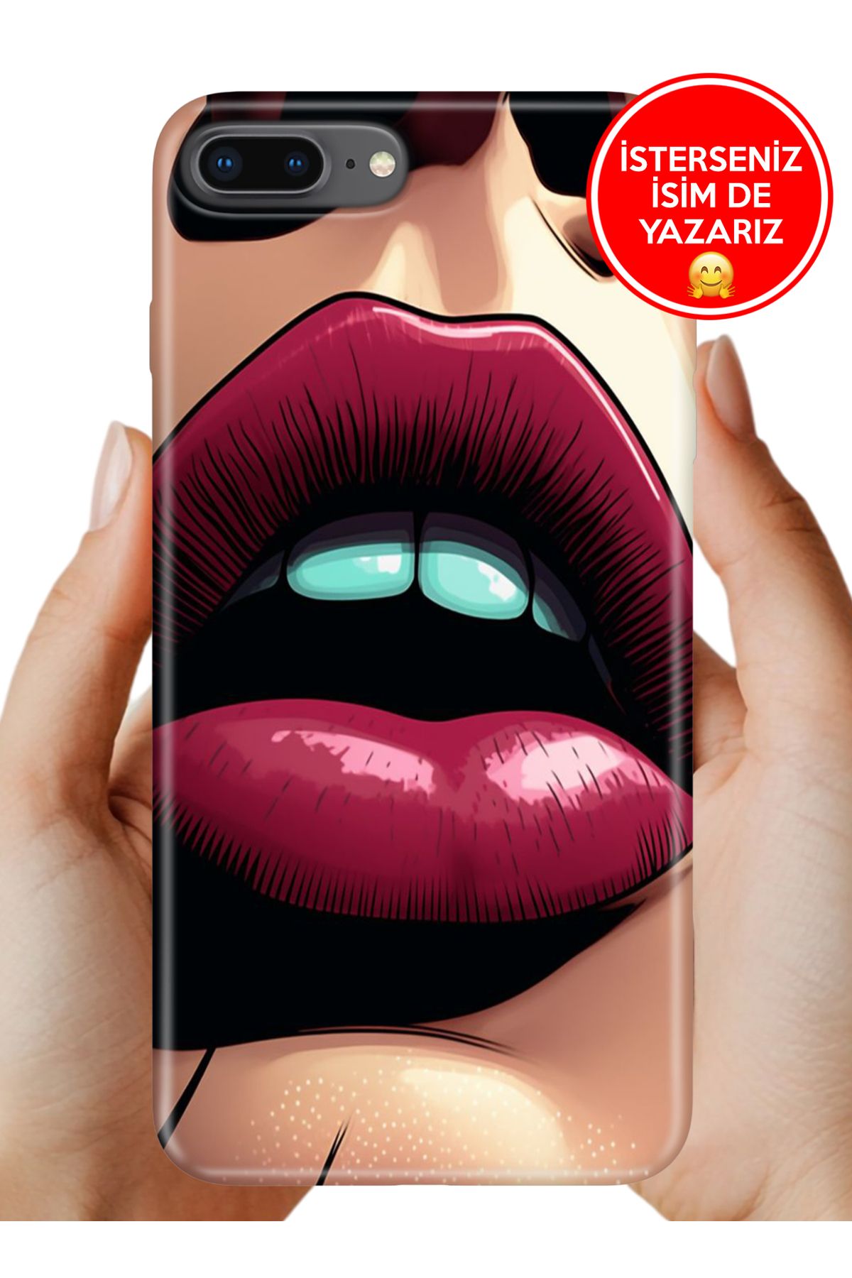 Cekuonline iPhone 7 Plus - 8 Plus Kılıf 0.35 mm Resimli Silikon Jenny