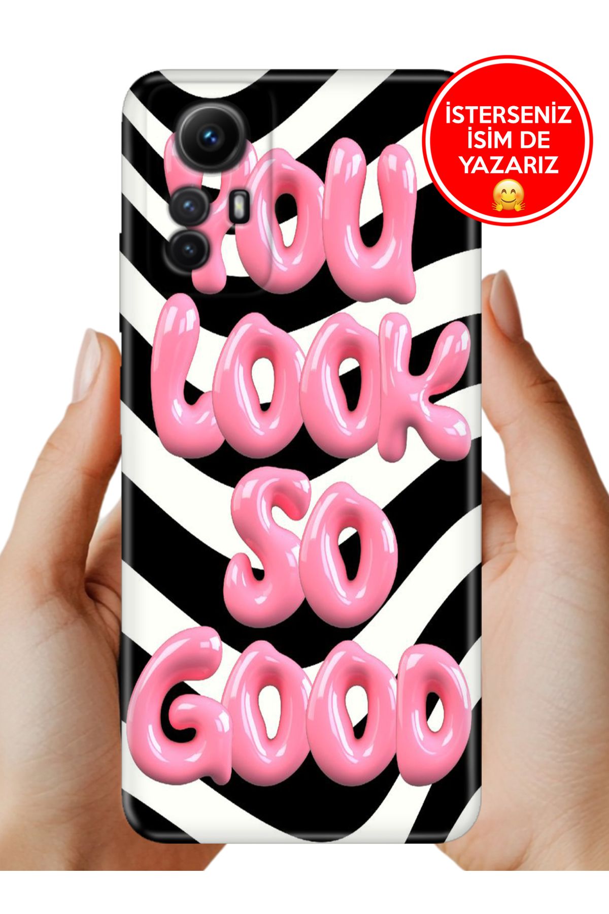 Cekuonline Xiaomi Redmi Note 12s Kılıf Baskılı Life Style Kapak Silikon You Look So Good