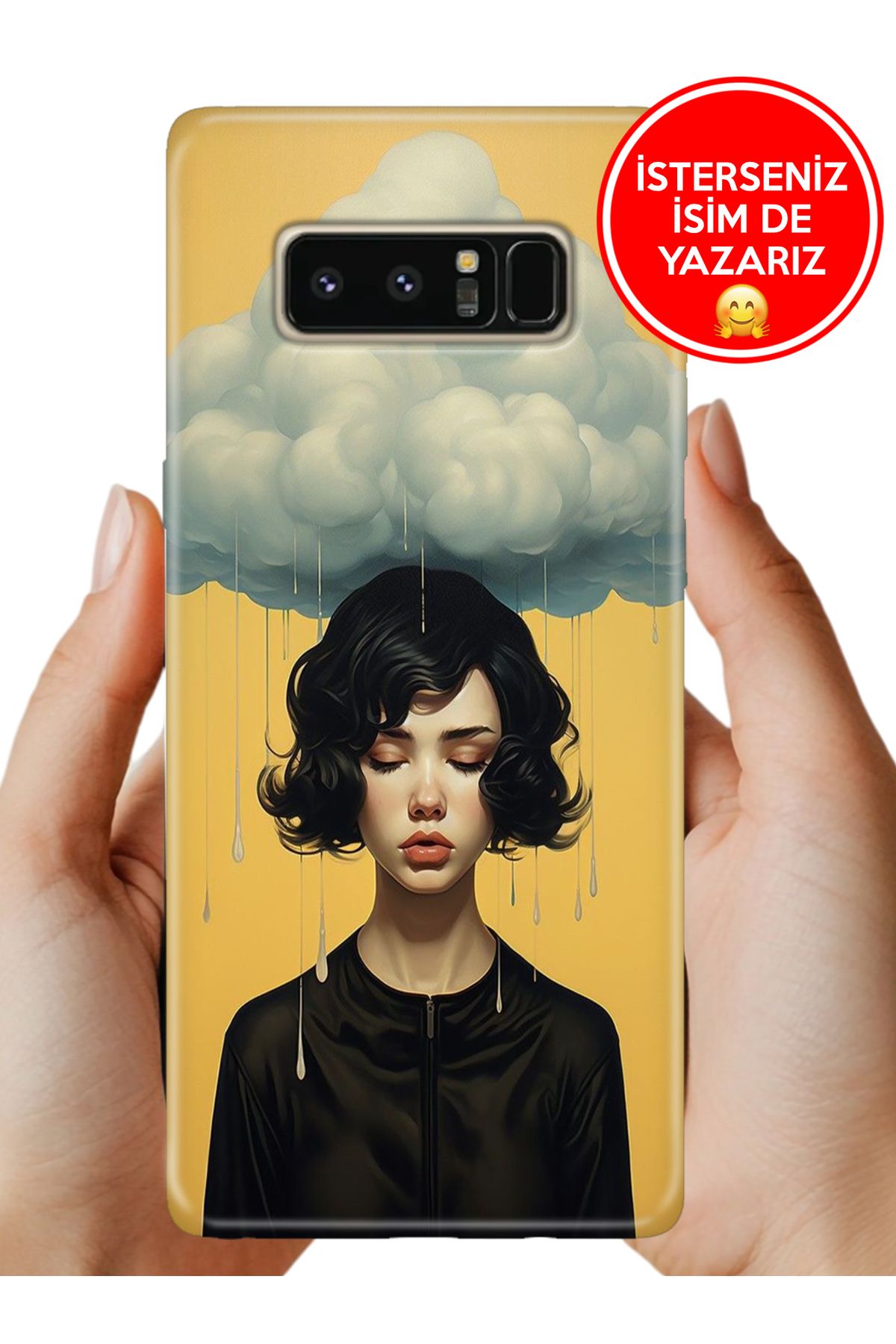 Cekuonline Galaxy Note 8 Kılıf Telefon Kılıfı Tasarım Kapak Yalnız Başına