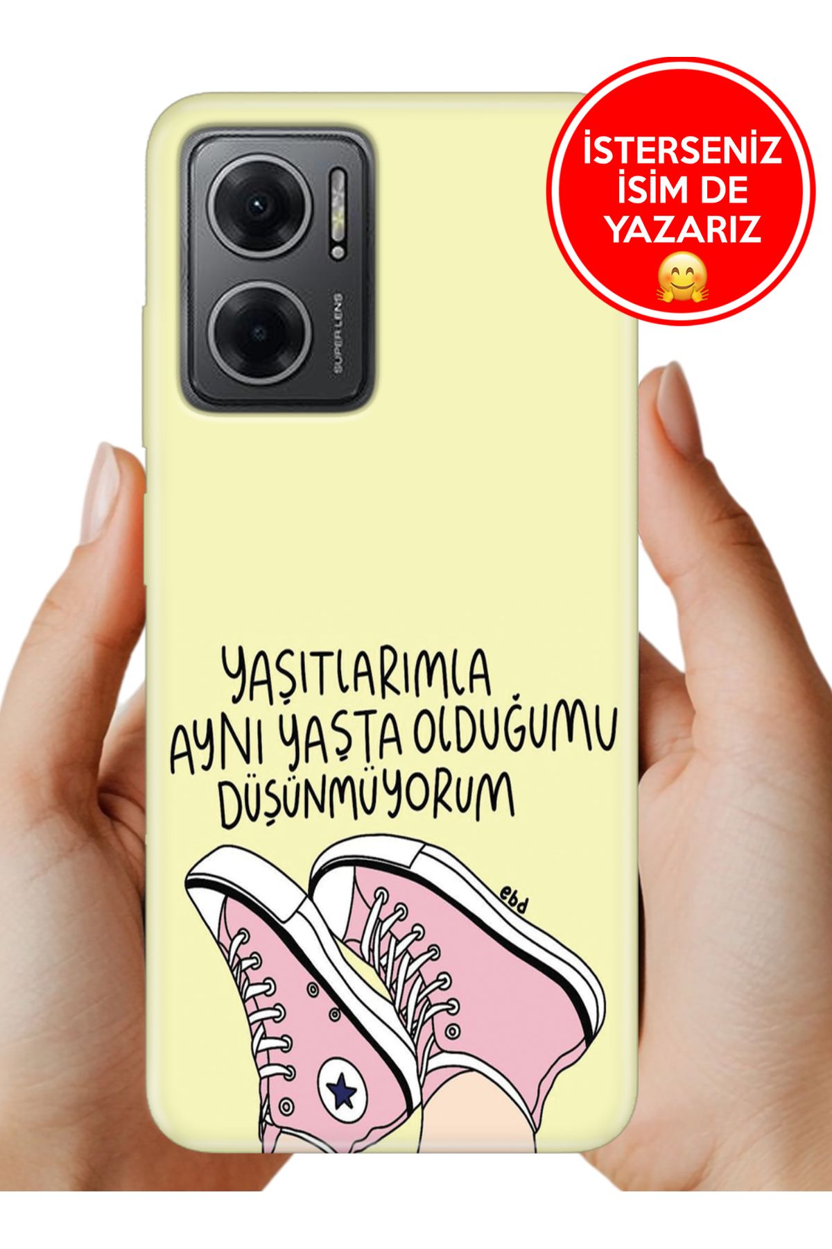 Cekuonline Redmi Note 11E Kılıf Telefon Kılıfı Tasarım Kapak Yaşıtlarım