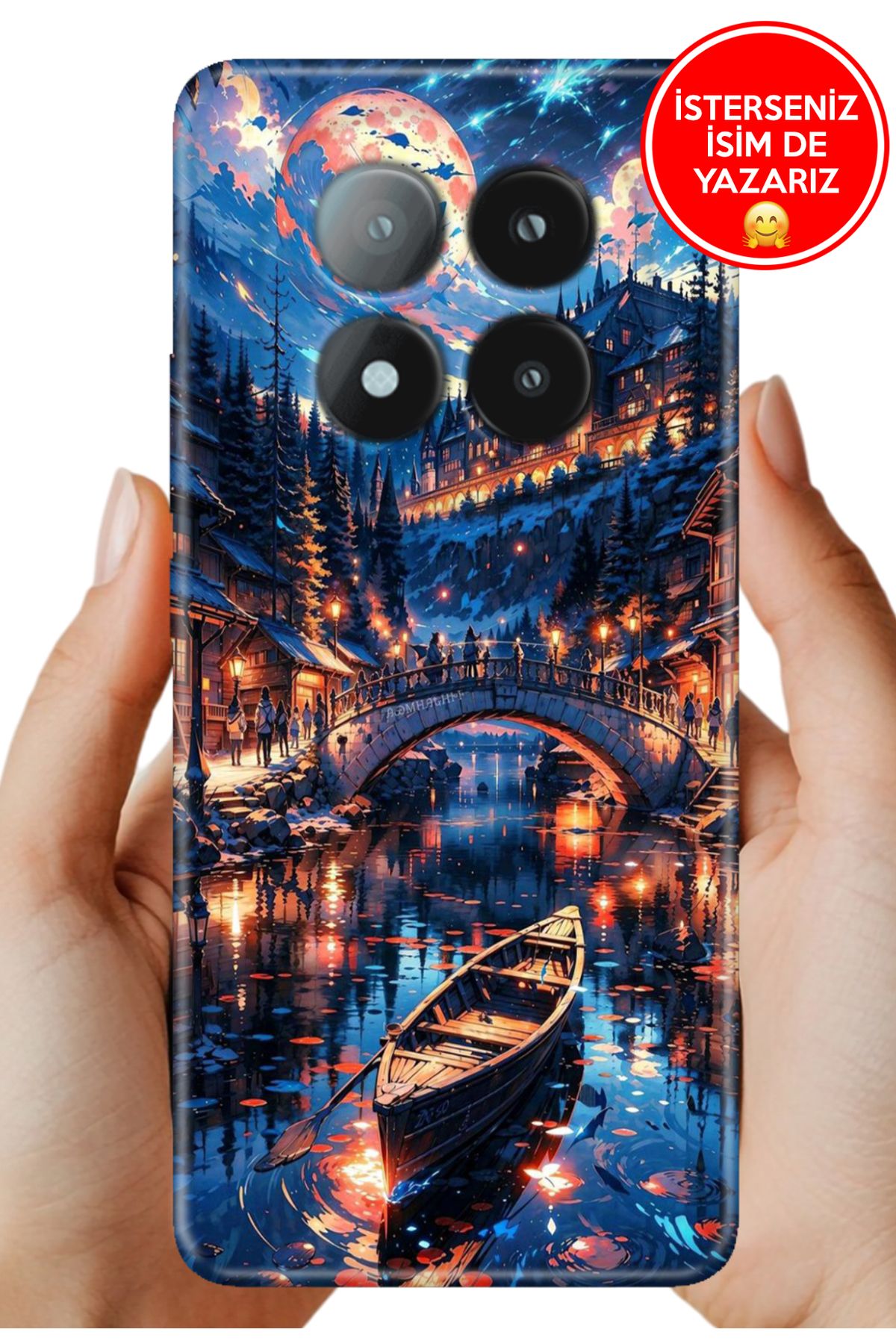 Cekuonline Redmi Note 14 Pro+ Plus Kılıf Telefon Kılıfı Tasarım Kapak Venice Night