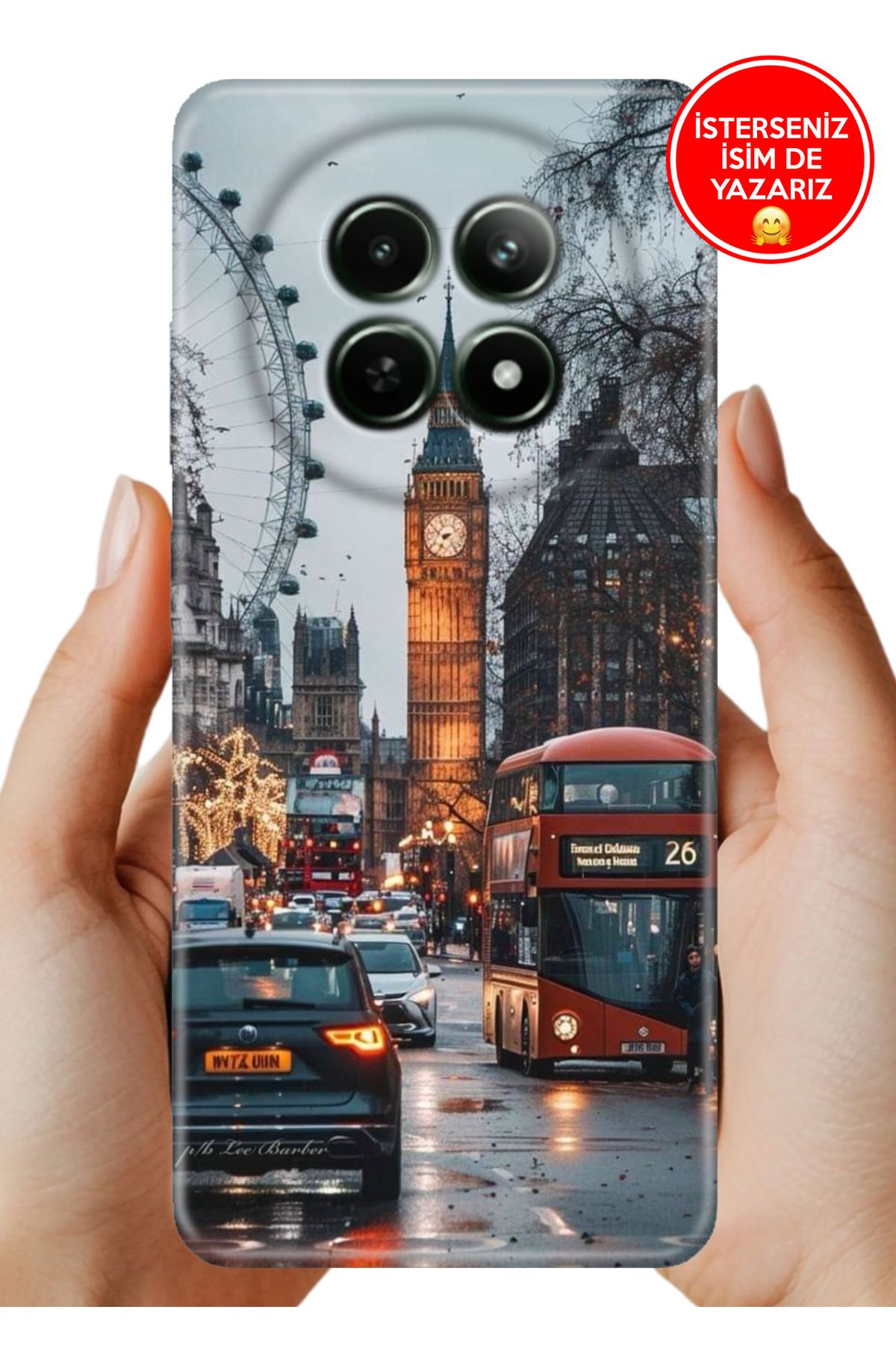 realme 12+ Plus Kılıf Desenli Baskılı Kamera Korumalı ZRR Silikon London Winter