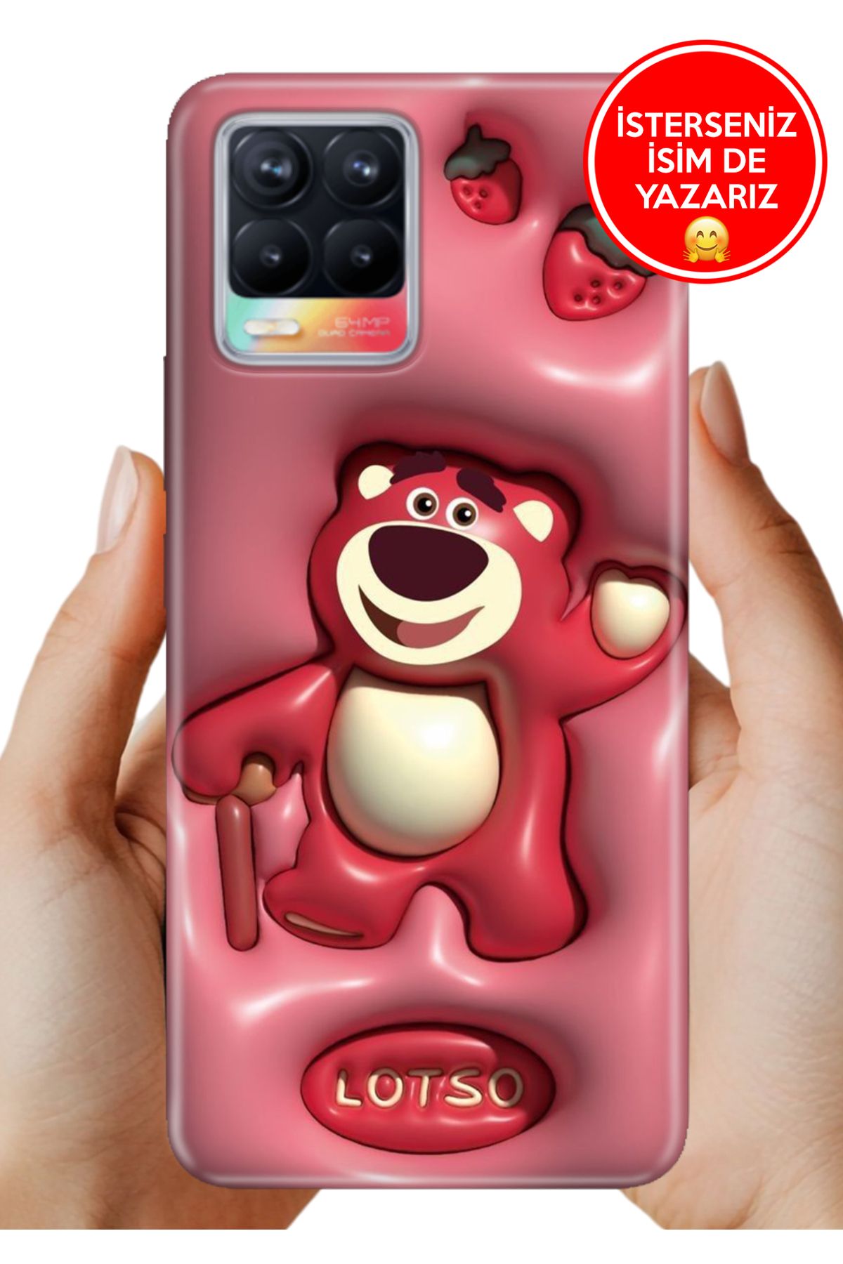 realme 8 / 8 Pro  uyumlu Kılıf Desenli Baskılı Kamera Korumalı ZRR Silikon Lotso
