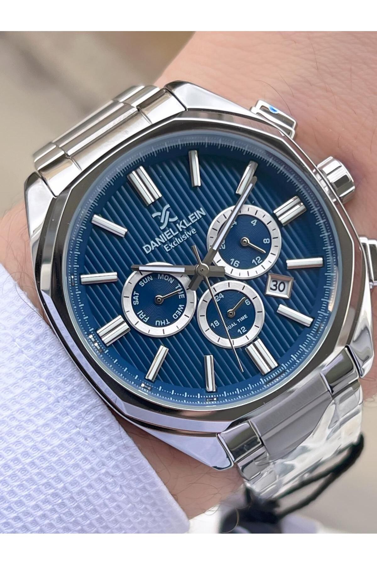 Daniel Klein-Men Wrist Watch with Inner Functions Active 30 Mt Water Resistant Fdk.10587F2 3