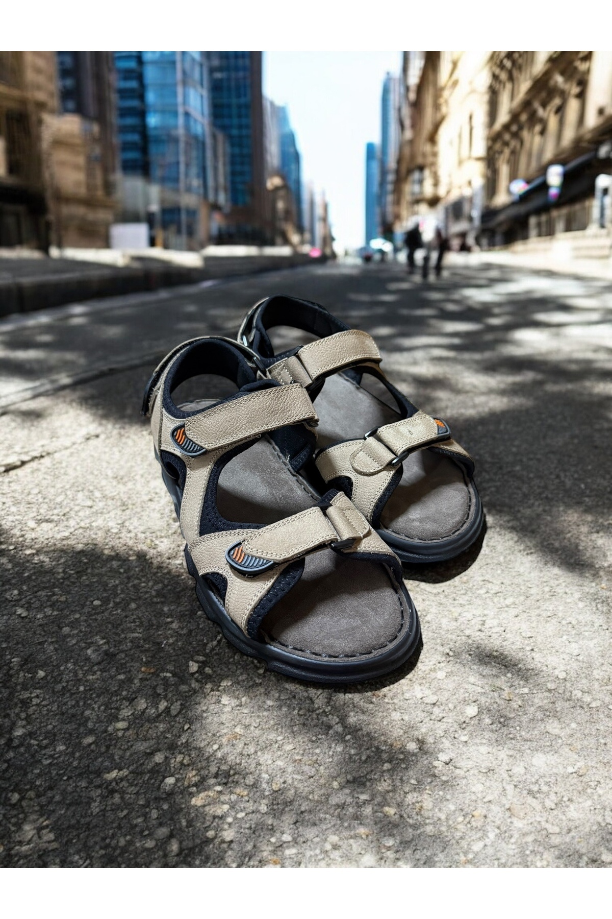 ALDİ ERKEK SPOR SANDALET 3 CIRT AYARLANIR  SÜET-DERİ ERKEK SANDALET TERLİK