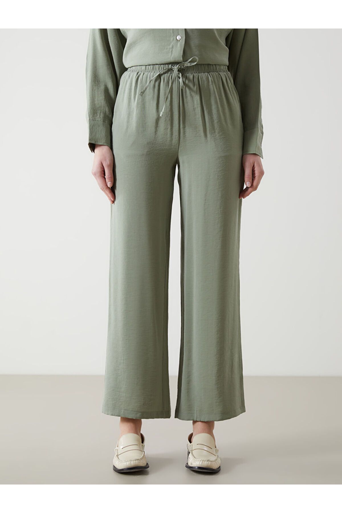 LC Waikiki-Xside Khaki Elastic Waist Women's Trousers 2