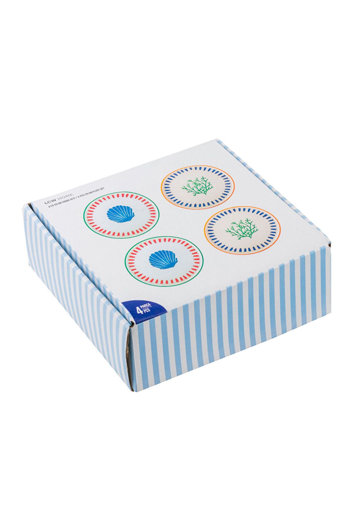 LC Waikiki-Sparkling Selections from Shining Store |   Mixed Printed Ceramic Cake Plate Set of 4 20 cm 4