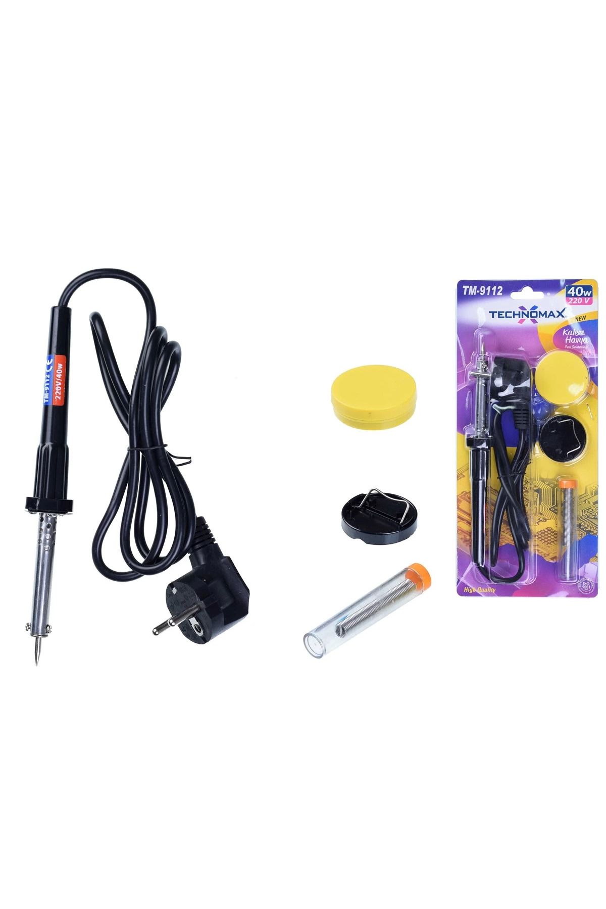 BEŞMİNARE Lehim 40w Pasta Ve Lehim Telli Havya Seti Tm-9112 ( Lisinya )
