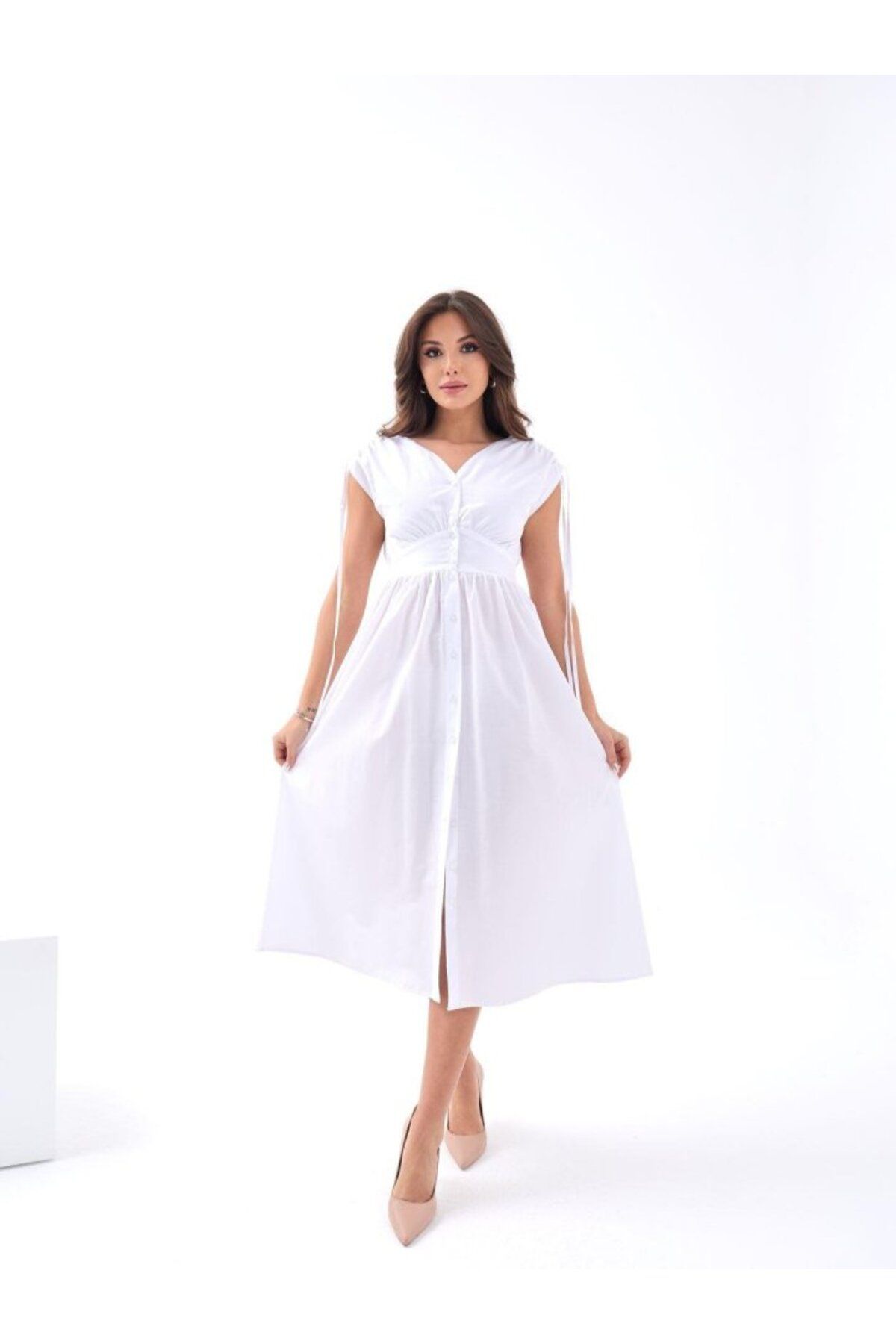 Deridün Yıldız Shoes 5486 ELBİSE-BEYAZ