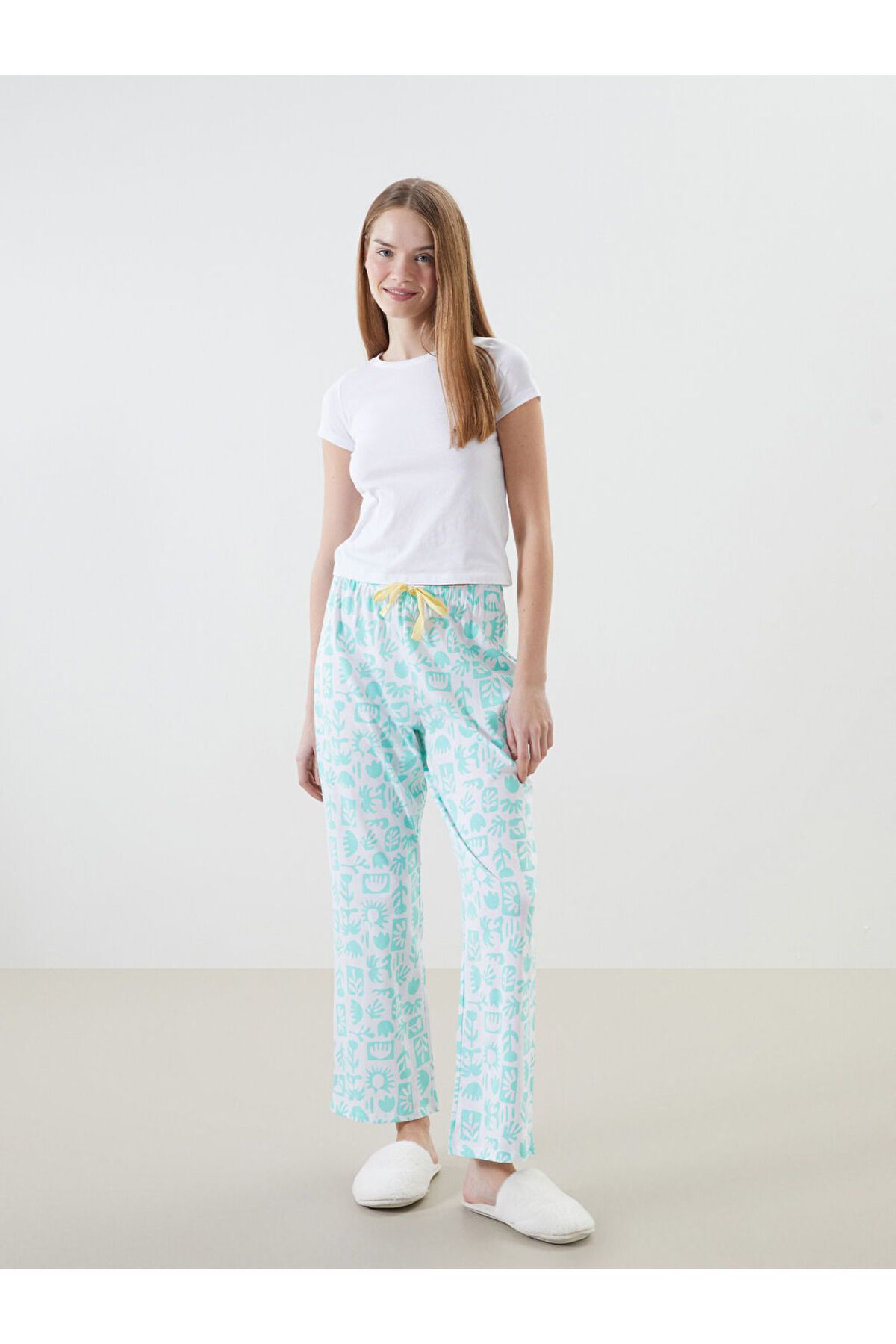 LC Waikiki Yeni Sezon Beli Lastikli Desenli Kadin Pijama Alti - S5CU87Z8