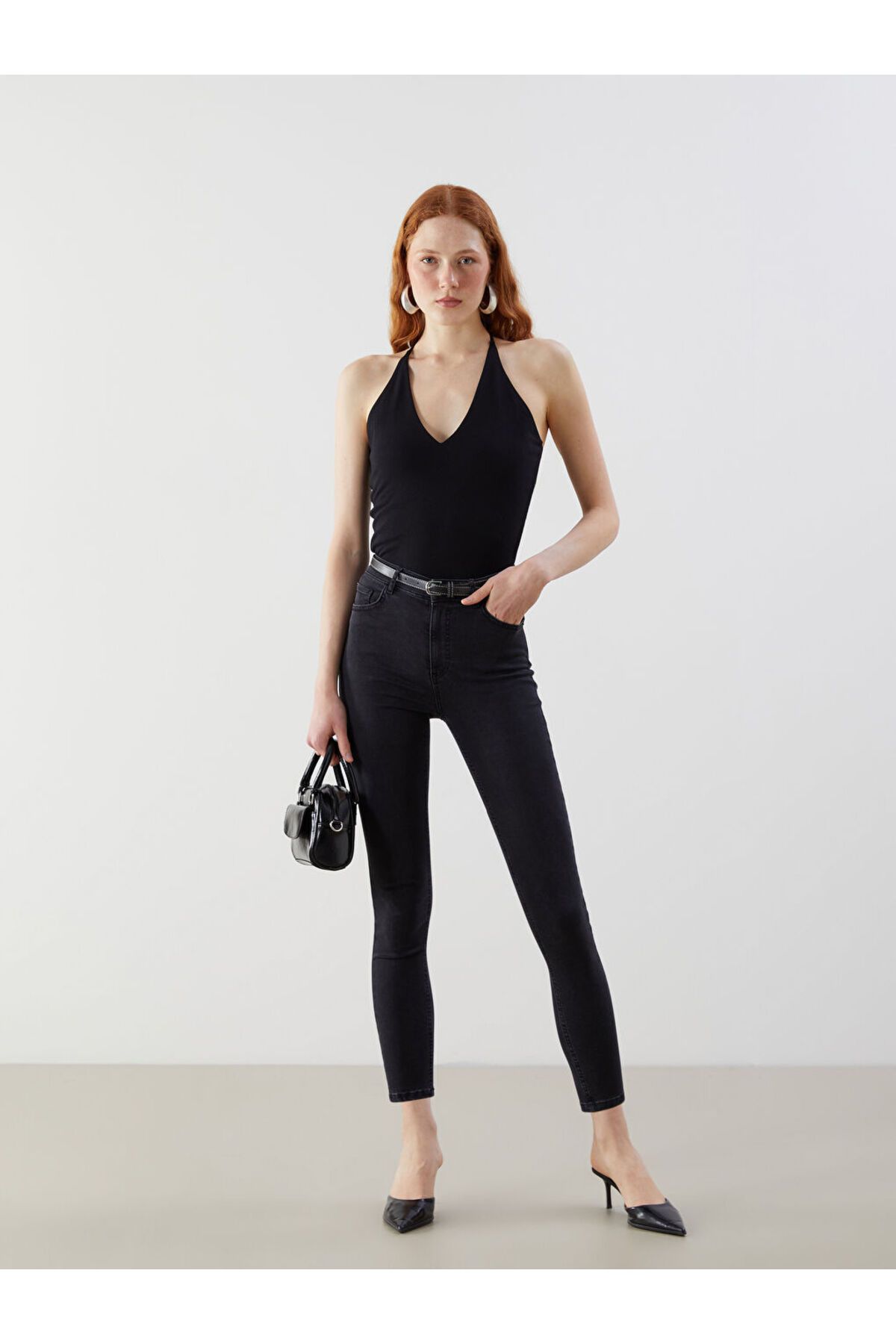 LC Waikiki Beli Kemerli Jüpiter Süper Skinny Fit Kadın Jean Pantolon