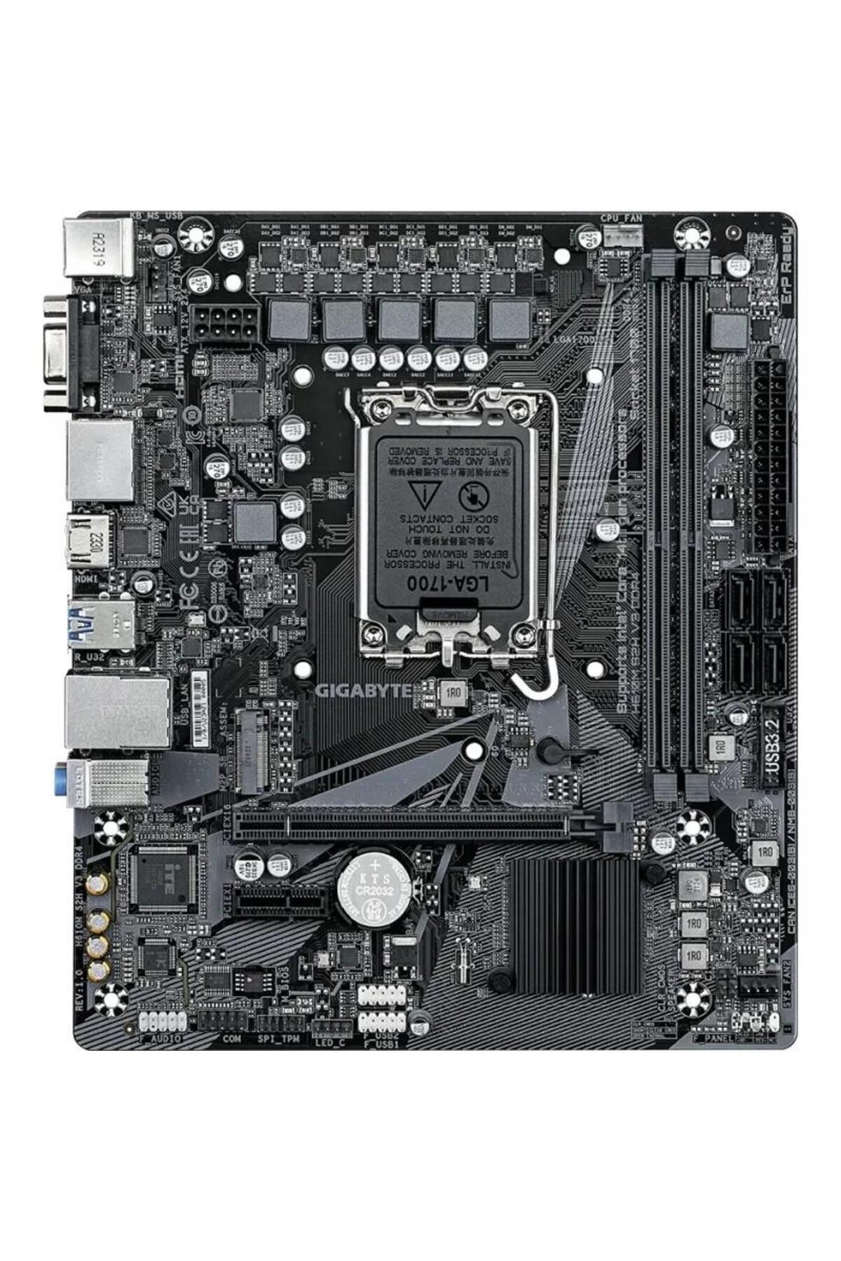 Gigabyte-Placa de baza GIGABYTE H610M S2H V3 DDR4, Intel H610, LGA 1700, mATX 1
