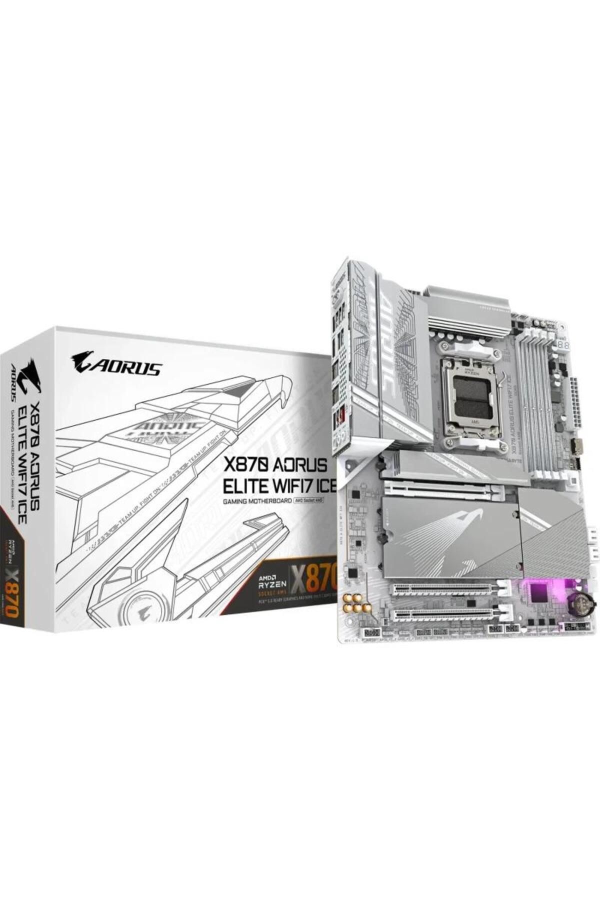 Gigabyte-Placa de baza GIGABYTE X870 AORUS ELITE WIFI7 ICE, AMD X870, AM5, ATX, DDR5 5