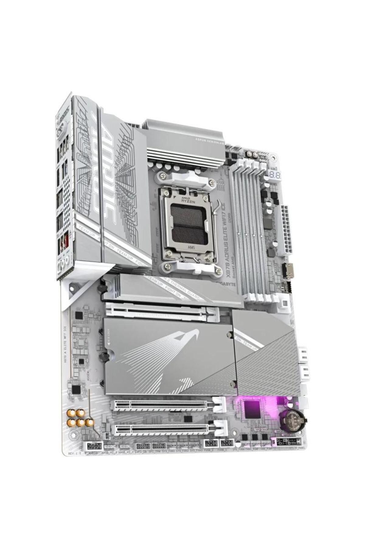 Gigabyte-Placa de baza GIGABYTE X870 AORUS ELITE WIFI7 ICE, AMD X870, AM5, ATX, DDR5 3