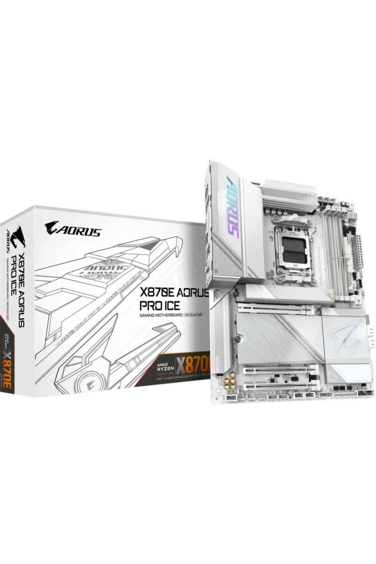 Gigabyte-Placa de baza GIGABYTE X870E AORUS PRO ICE, AMD X870E, AM5, ATX, DDR5 5