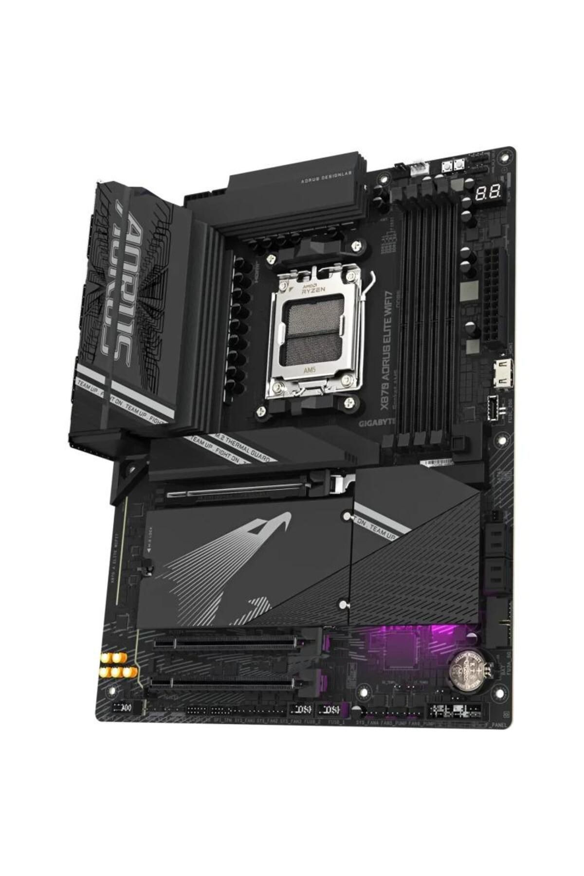 Gigabyte-Placă de bază GIGABYTE X870 AORUS ELITE WIFI7, AMD X870, AM5, ATX, DDR5 4