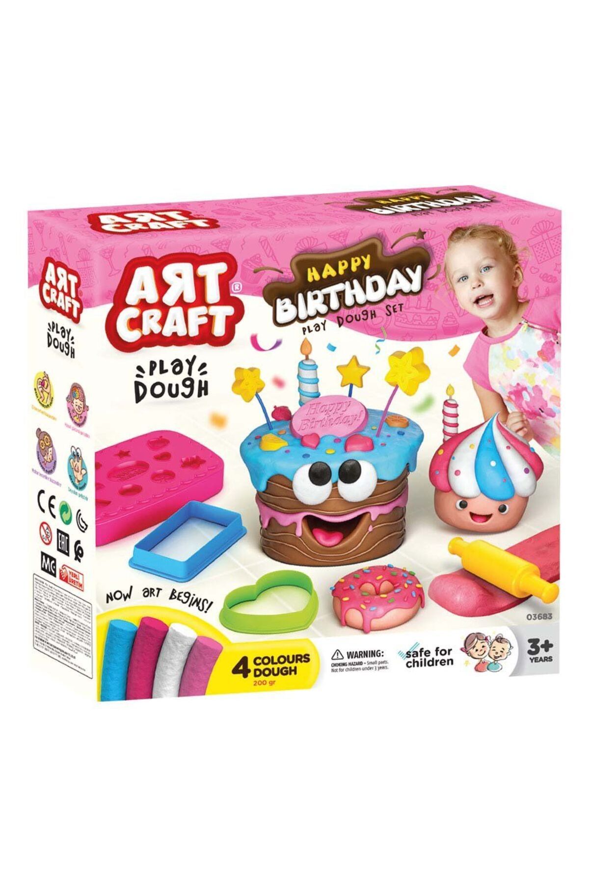 TimeStart Art Craft Doğum Günü Oyun Hamuru Seti 10 Parça