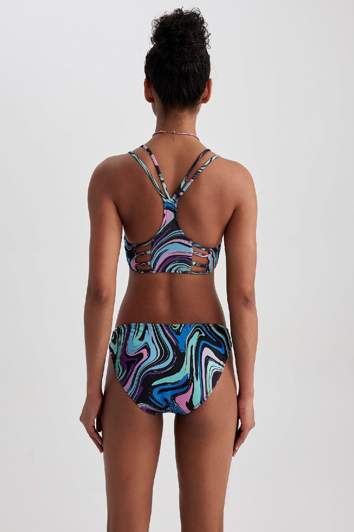 DeFacto-Fall In Love Regular Fit Batik Bikini Bottom A9463ax23hs 6