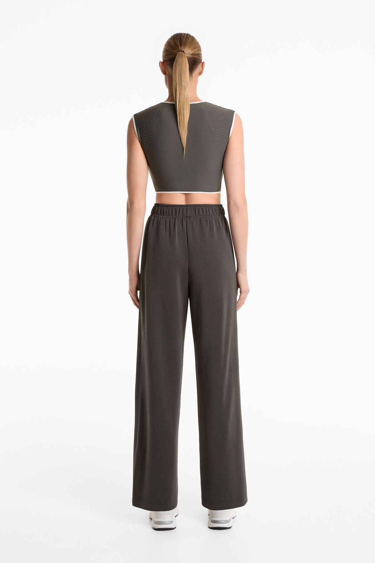 Oysho-Soft Touch trousers with modal and contrast side pleat 2