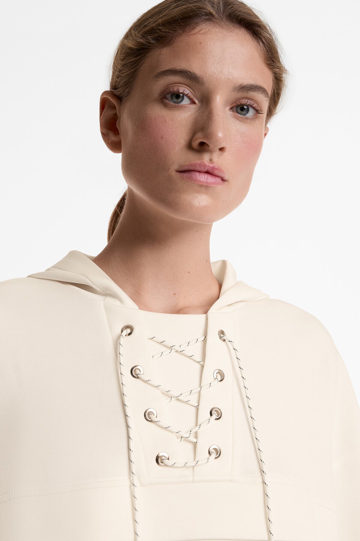 Oysho-Soft Touch criss-cross drawstring sweatshirt with modal 5