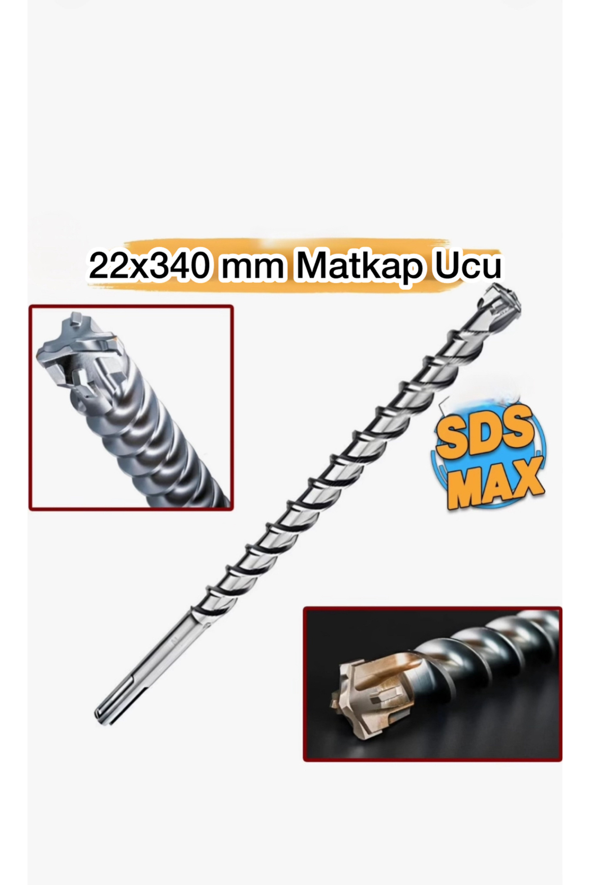 GFB Sds Max 4 Elmaslı Beton Delme Ucu 22x340 mm