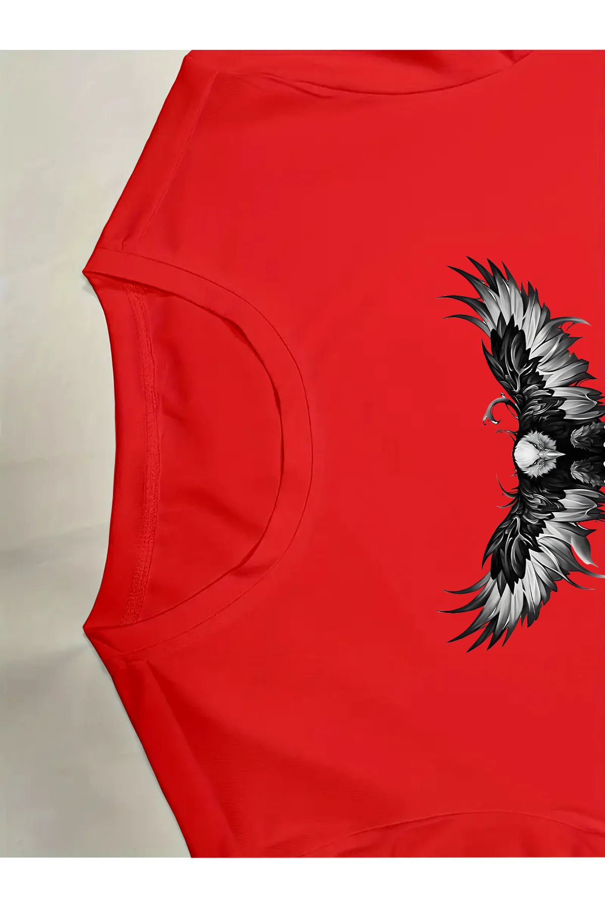 EFFRENATU-Îmbrăcăminte la modă Imprimare păsări de pradă Partea de jos Trening Costum Oversize Crewneck 3