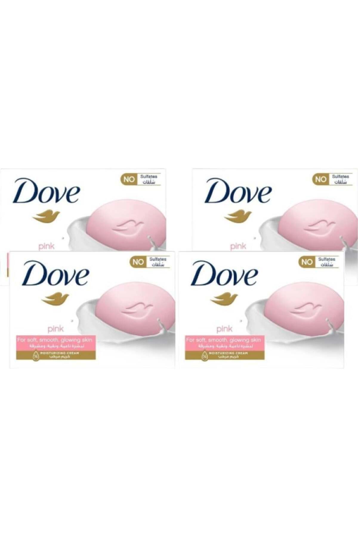 Dove Dove Pink Beauty Bar Soap with Moisturizing Cream, 4 Bars