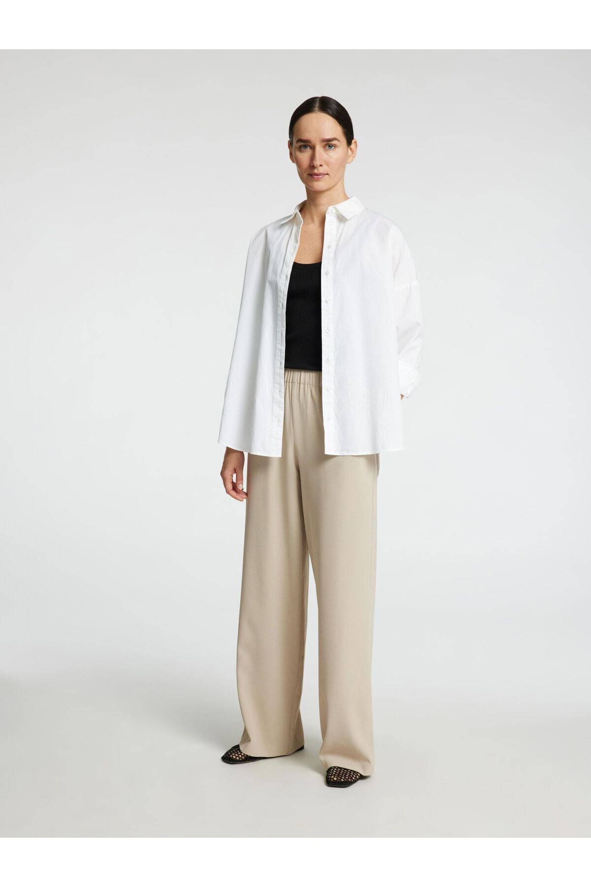 Selected Femme-Hose mit weitem Bein Klassische 6