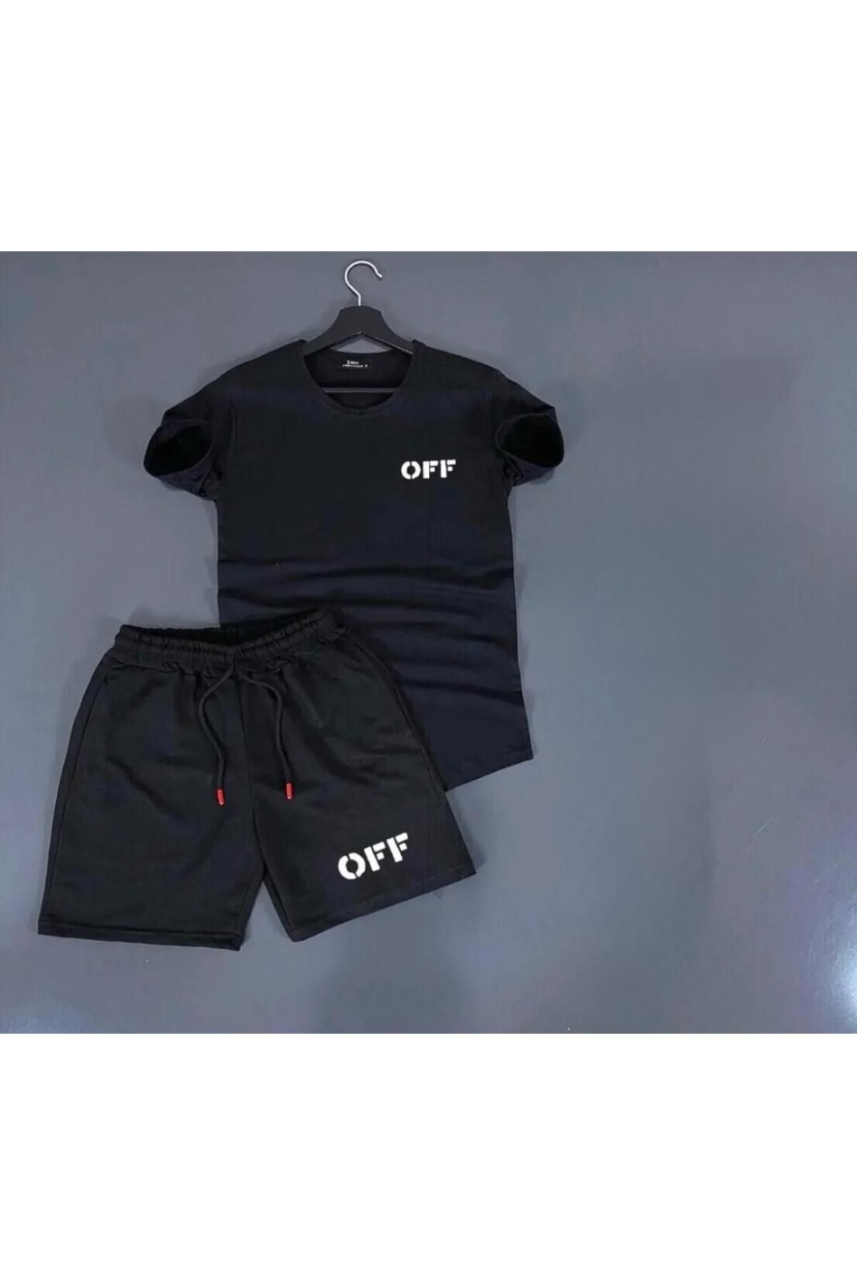 optimist sağdıç the original-Unisex 3 Piece Off Printed Shorts-Tshirt-Sweatpants Set 1