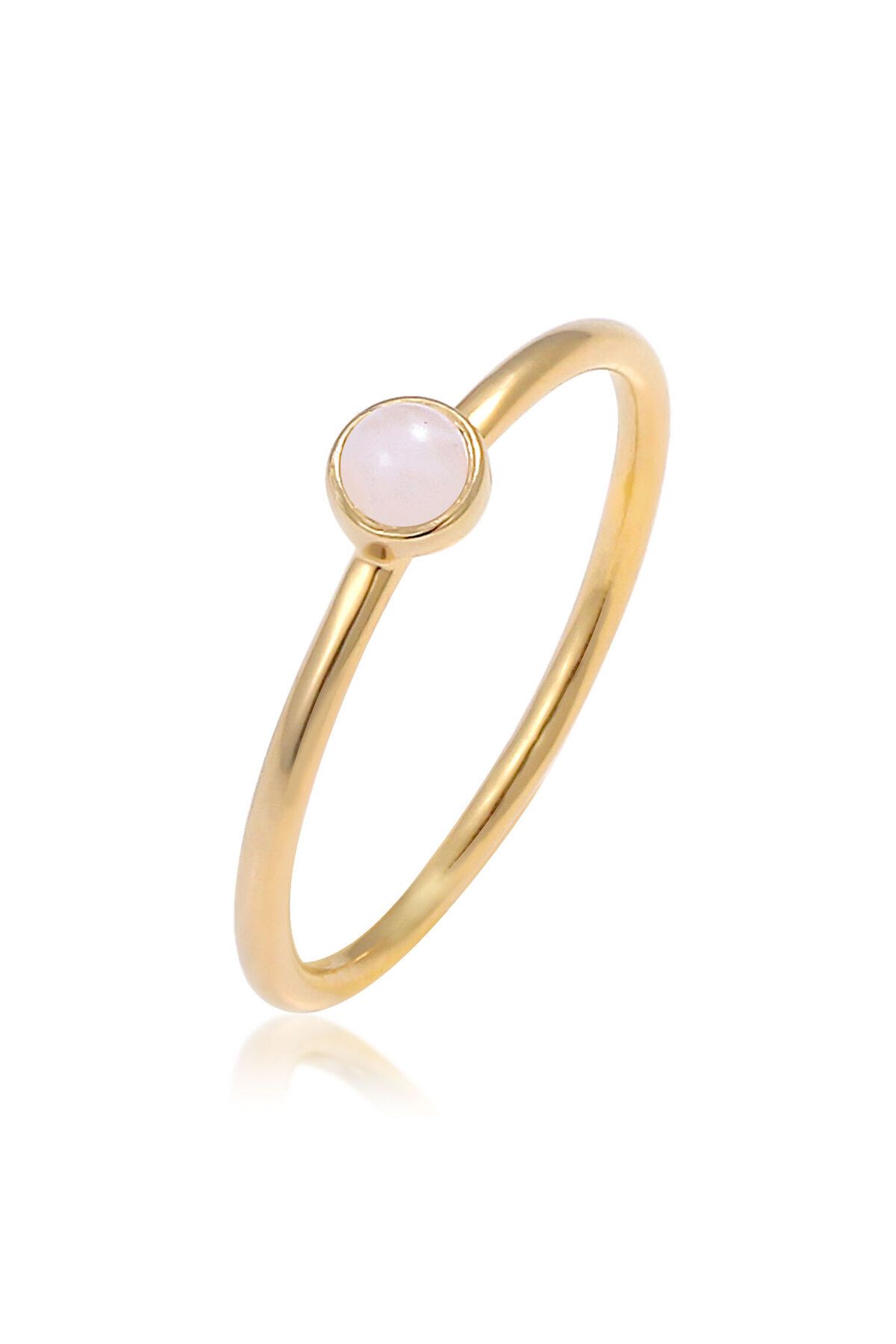 ELLI-Damen Stack – 925er Sterlingsilber, vergoldet mit Rosen- und Quarzdetails 1