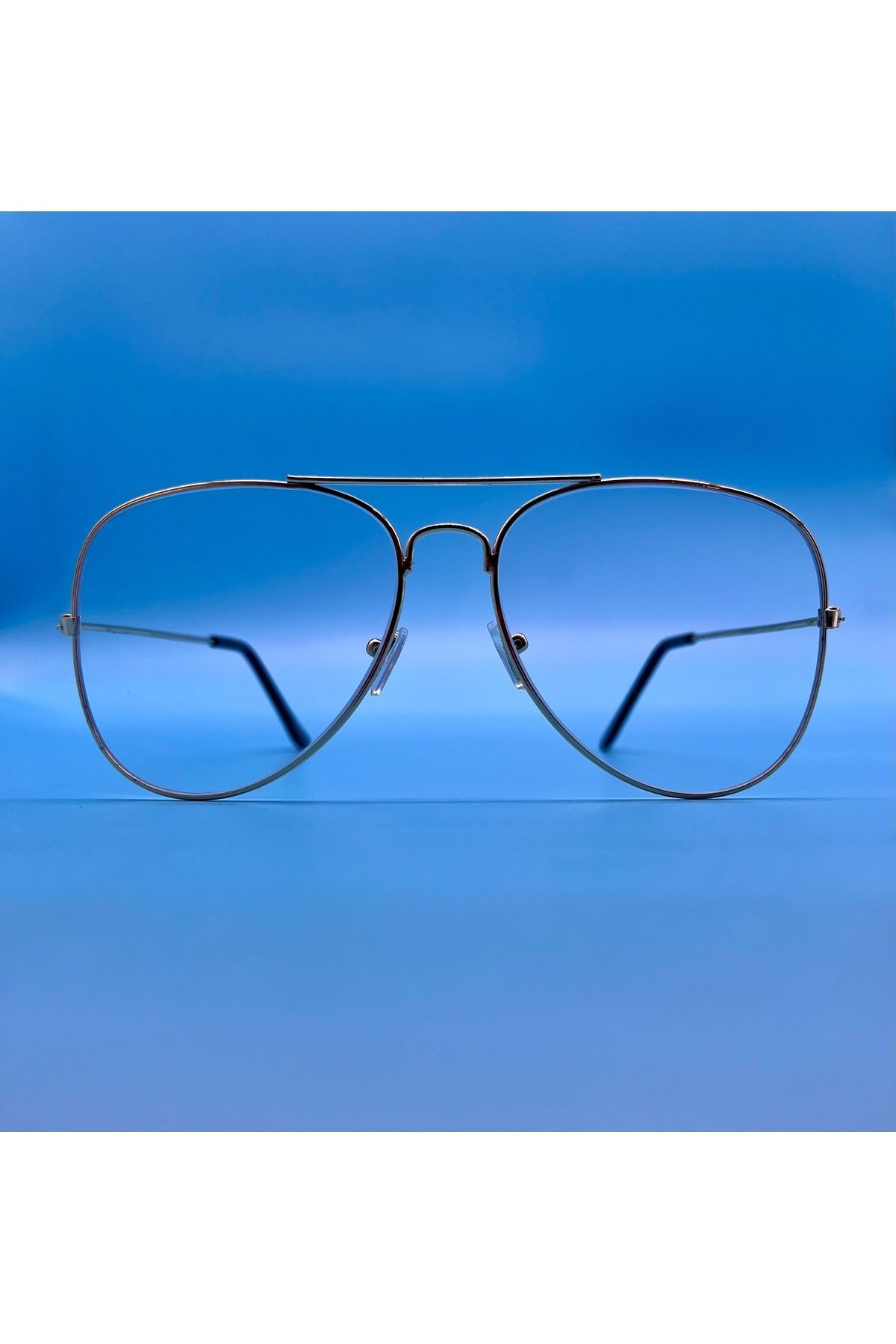 Block Blue-Blue Light Protected, Drop Model, Gold, Unisex, Numberless Glasses 2