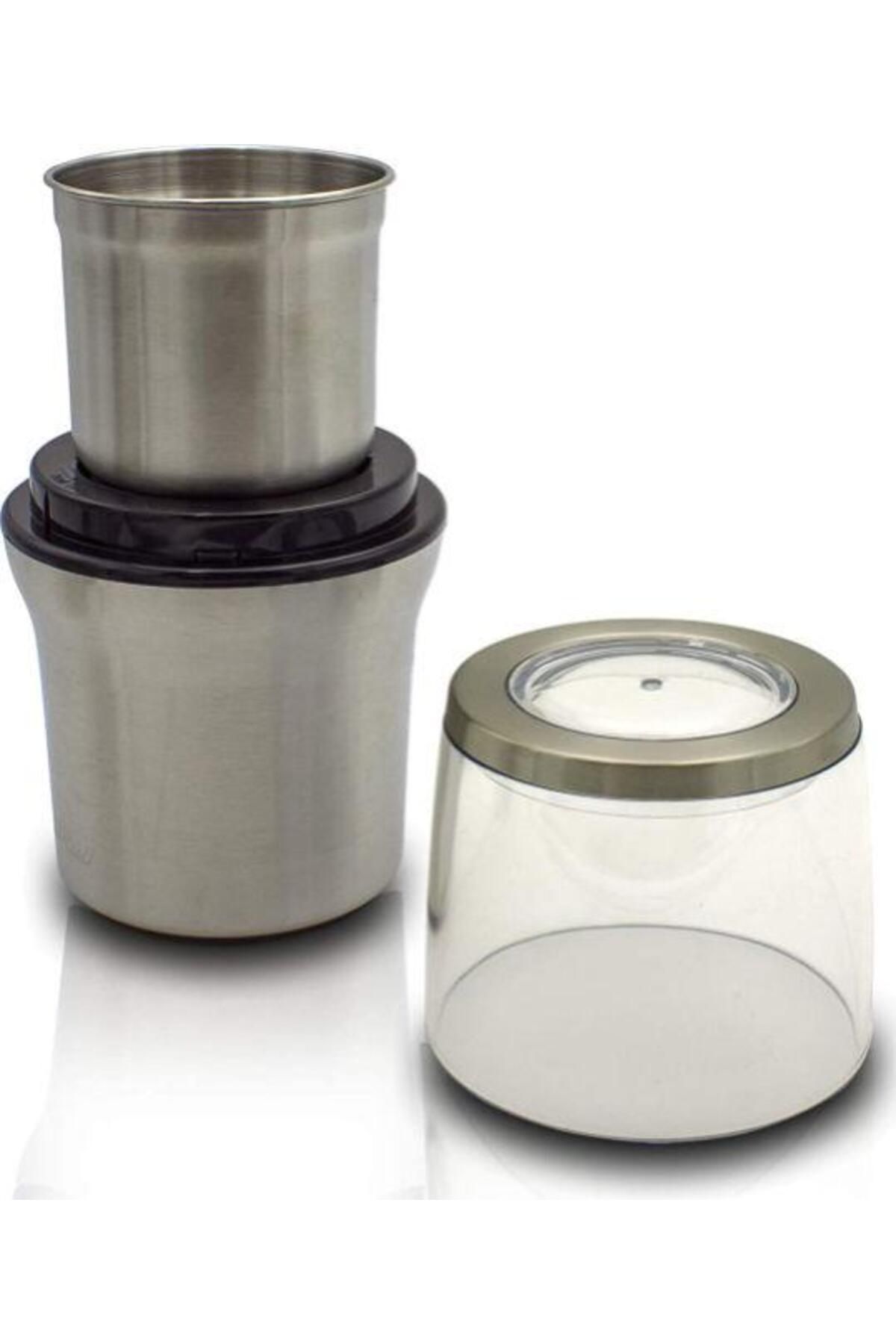 MPM-Rasnita cafea si cereale MPM MMK-06M, 200 W, 70 g, 2 Recipiente, Functie impuls (Argintiu) 2