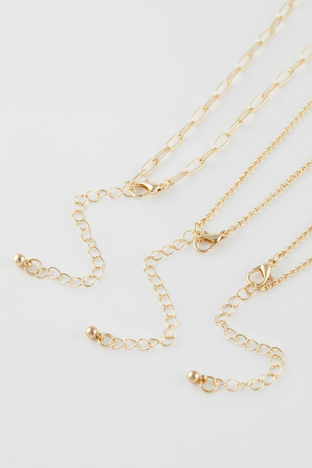 DeFacto-3-teilige Damen-Halskette mit Perlen und Herz in Gold C8298axns 4