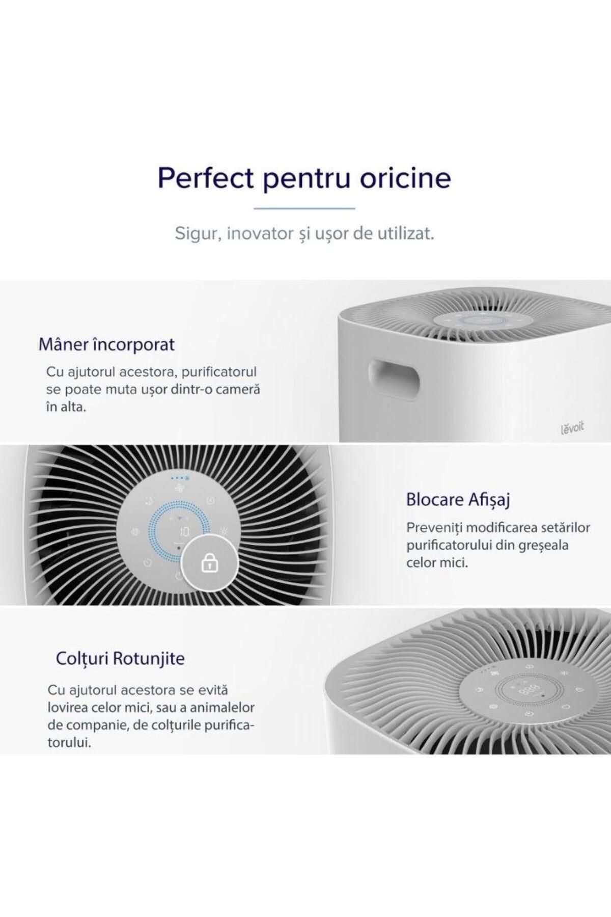 Levoit-Purificator de aer Smart Levoit Core 600S Wi-Fi, Filtru 3 in 1 True HEPA H13, Senzor Calitate Aer 10