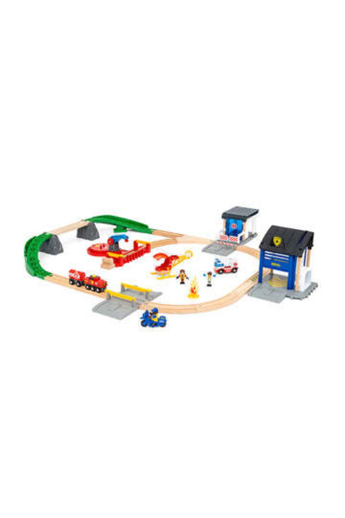 BRIO Set Interactiv Cu Trenulet Si Masina De Interventii Speciale Brio, 3+ Ani - One Size