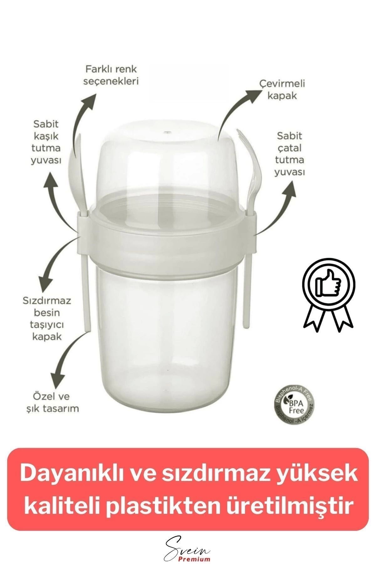 Svein-Storage Container with Lid Food Lunch Box Detox Muesli Diet Container Multicolor Container 650 ml 2