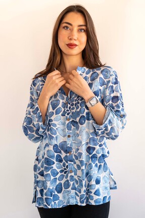 citycenterfashion Kadın Büyük Beden Katlama Kol Gömlek Bluz cty-akc-uzd1 %100...