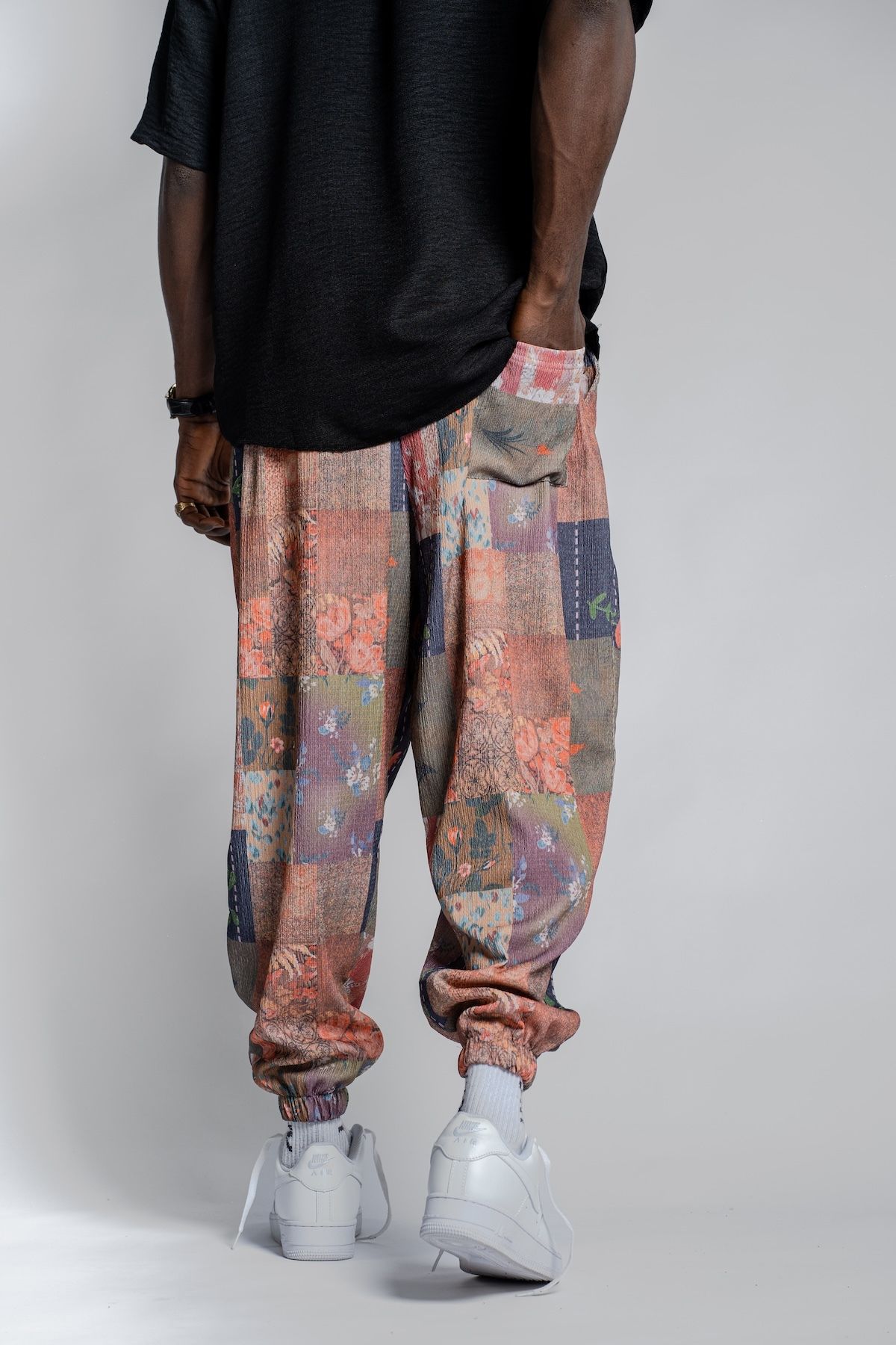 SUPERBLUE-Unisex Etkink Pattern Figured Summer Wrap Baggy Trousers 3