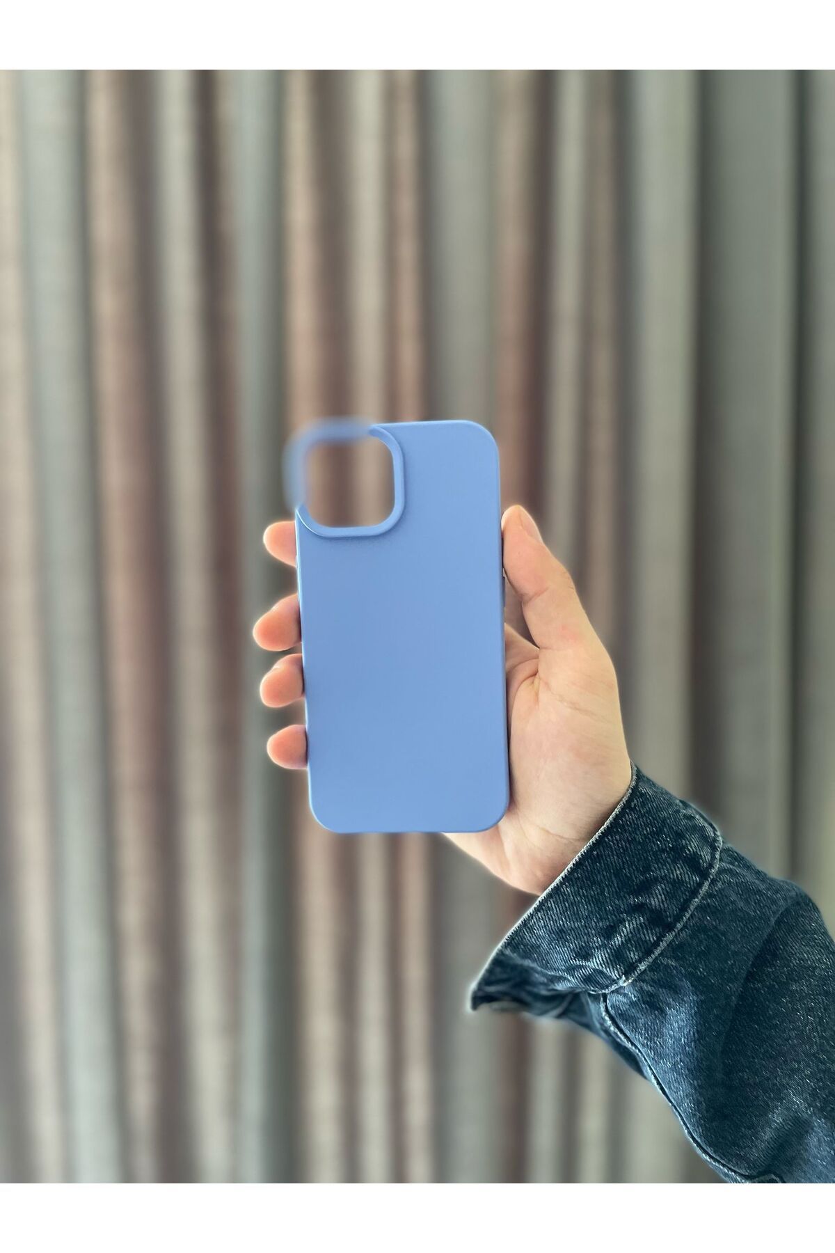 tak pratik İPhone 15 Uyumlu Mavi Silikon Kılıf