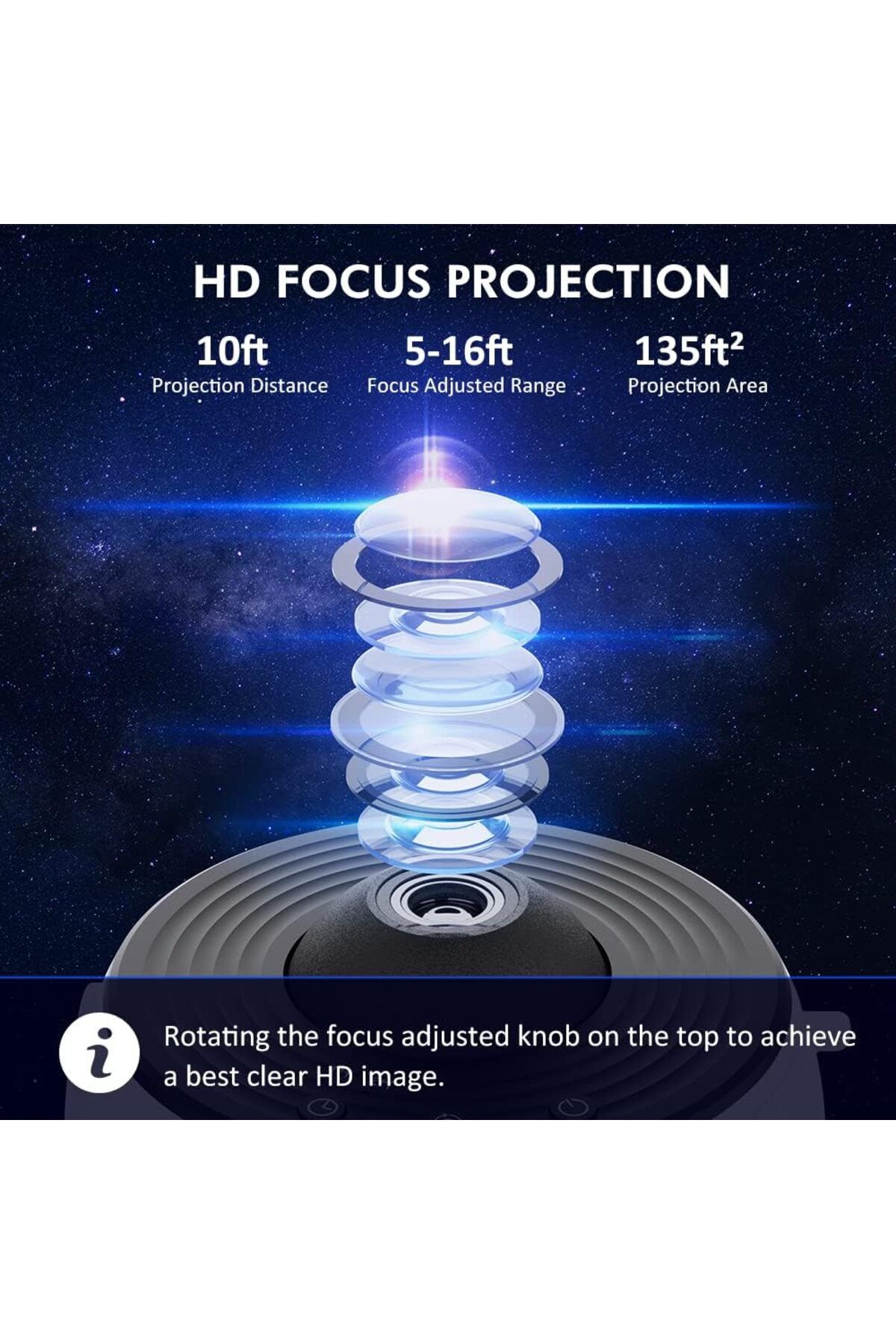 COOYA-Star Projector, Planetarium Projector for Bedroom with 4K Replaceable 13 Discs 360 Degree Rotation 3