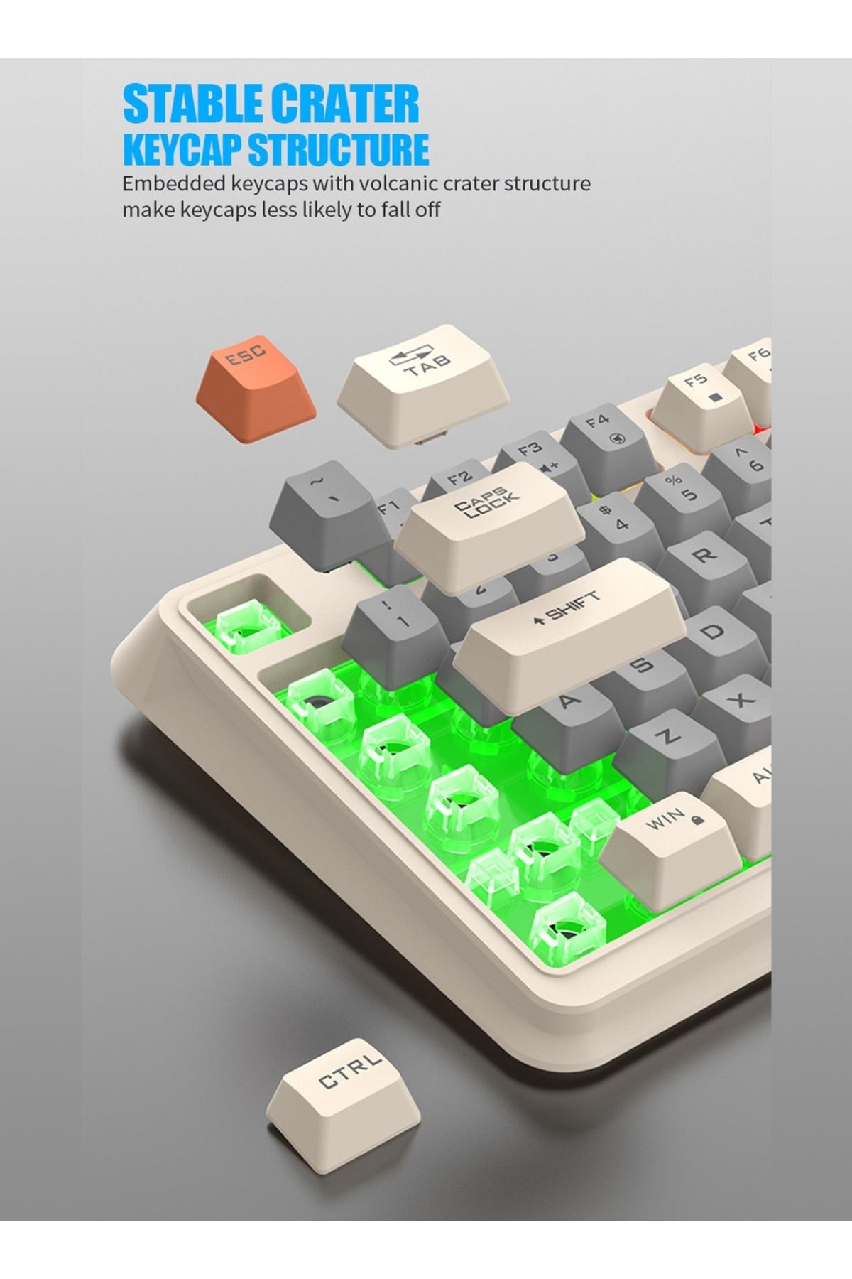 XUNFOX-Arabic & English Wired Gaming Keyboard and Mouse Set,Mechanical Feel Office Keyboard 7