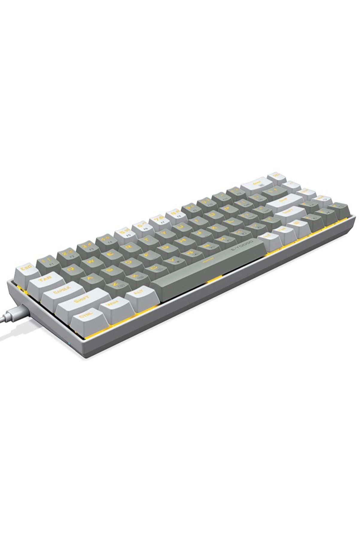 e-yooso-Z-686 65% Gaming Keyboard,Hot Swappable Red Switch, 68 Keys Mini Wired Mechanical Keyboard 3