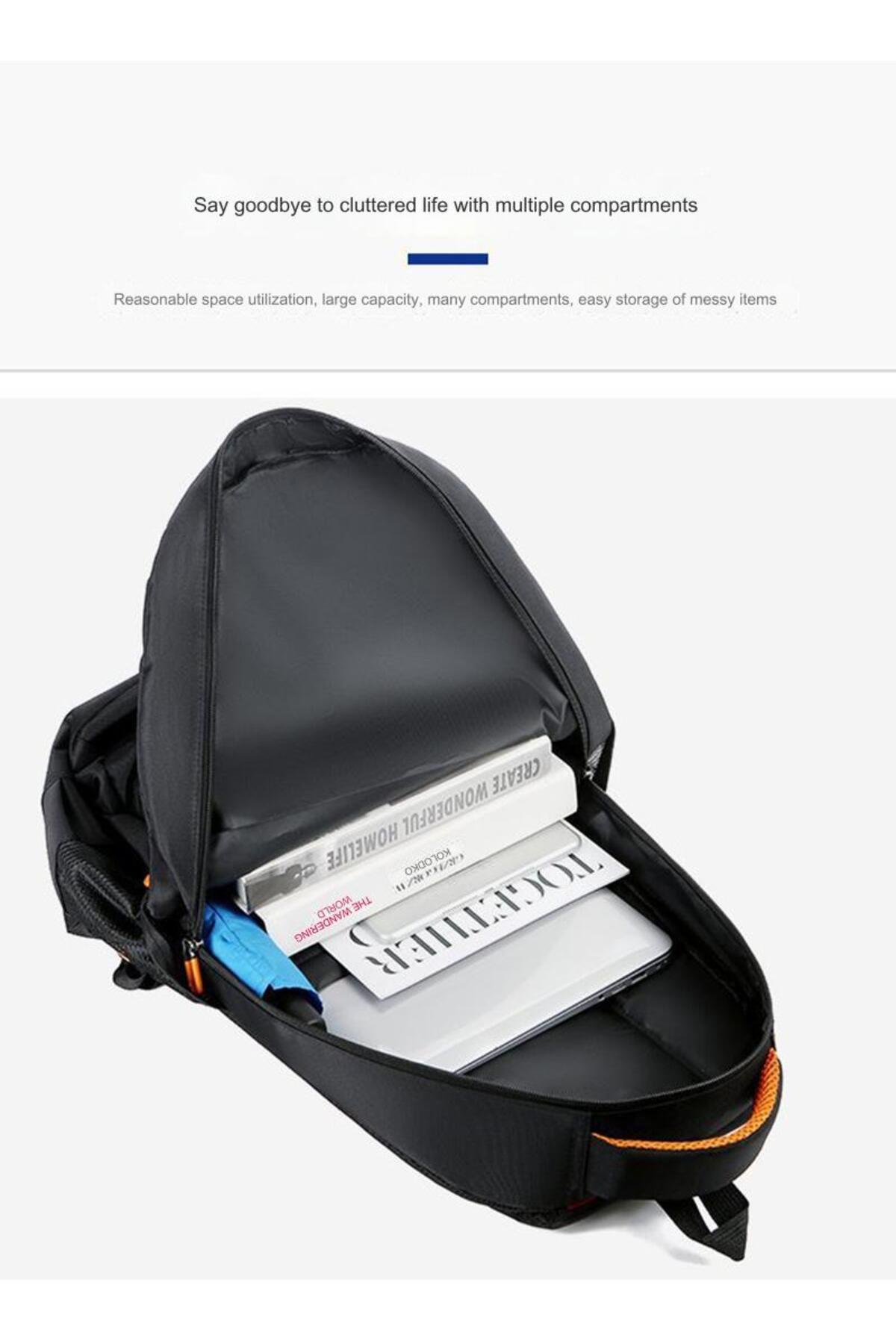 ETG-Men's Business Backpack, Computer Bag, Travel Bag, Waterproof School Bag 31*14*48CM 4