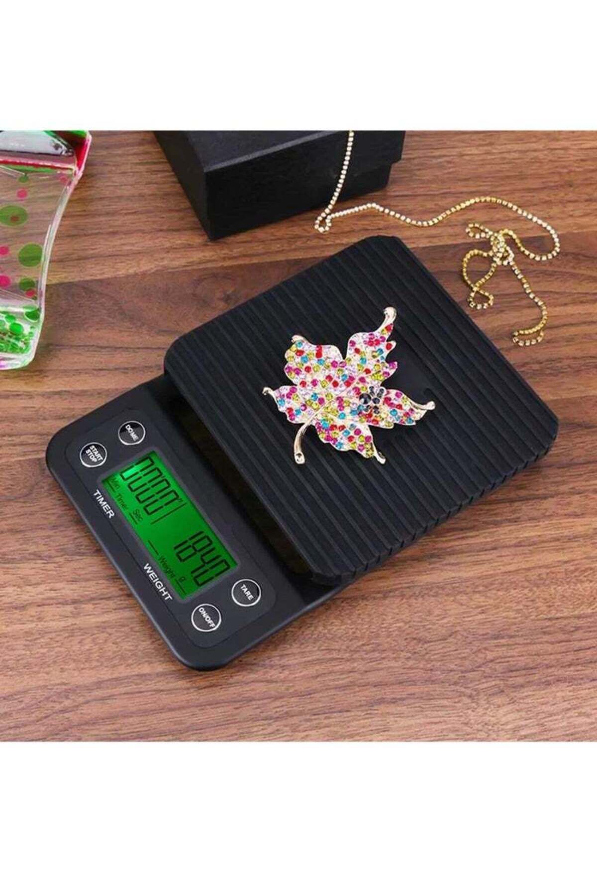 COOYA-Highly Accurate Kitchen Scale with Timer and Tare Function 3kg/0.1g with Large Lcd Display 5 Units 2
