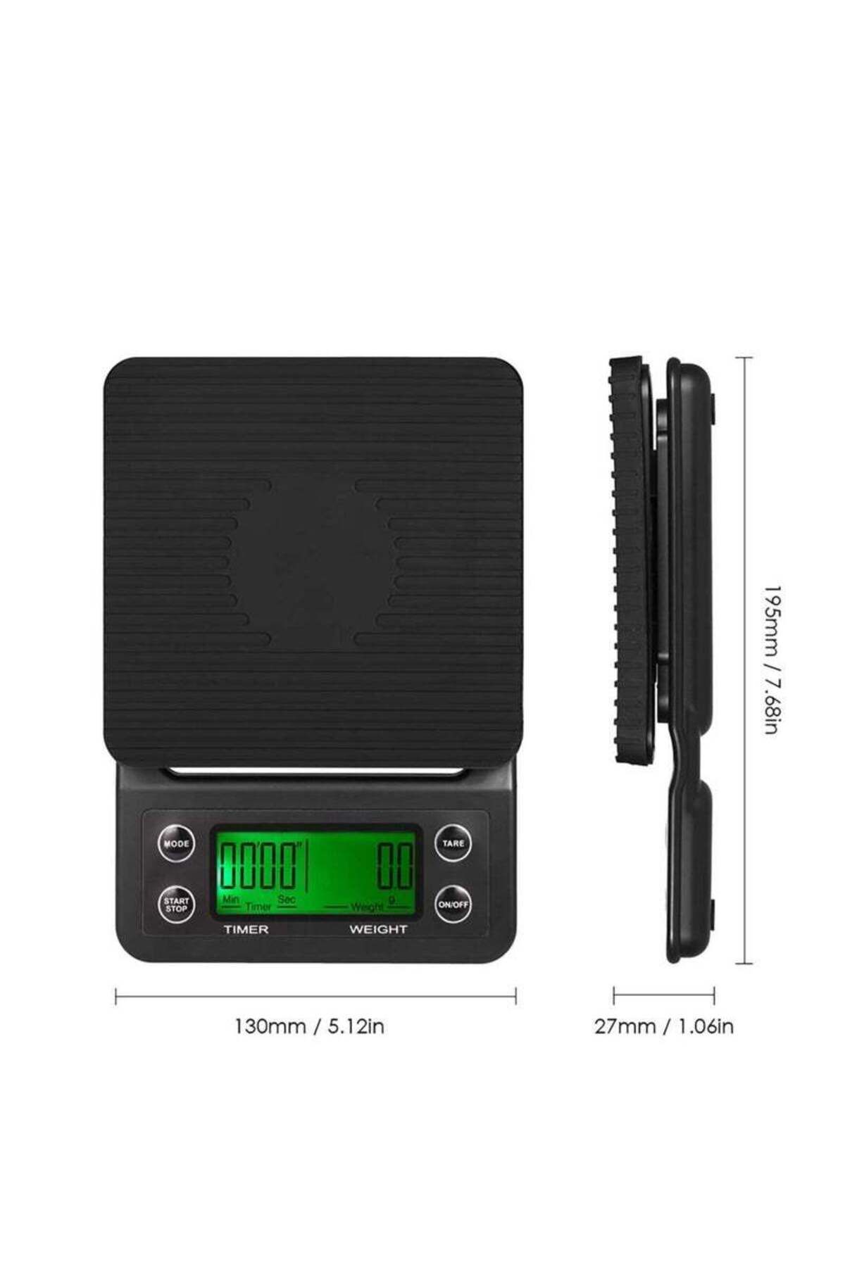 COOYA-Highly Accurate Kitchen Scale with Timer and Tare Function 3kg/0.1g with Large Lcd Display 5 Units 4