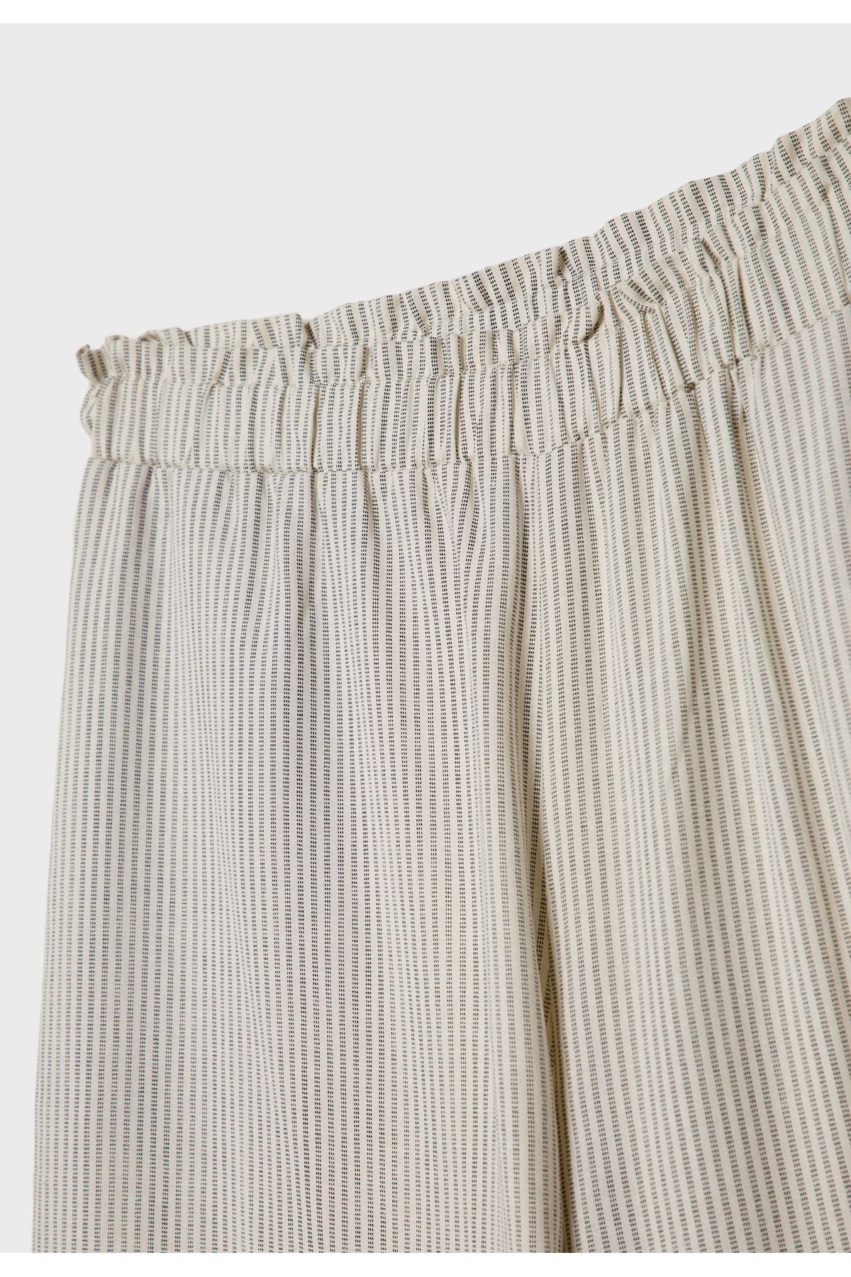 Stradivarius-Flowing linen blend palazzo trousers 6