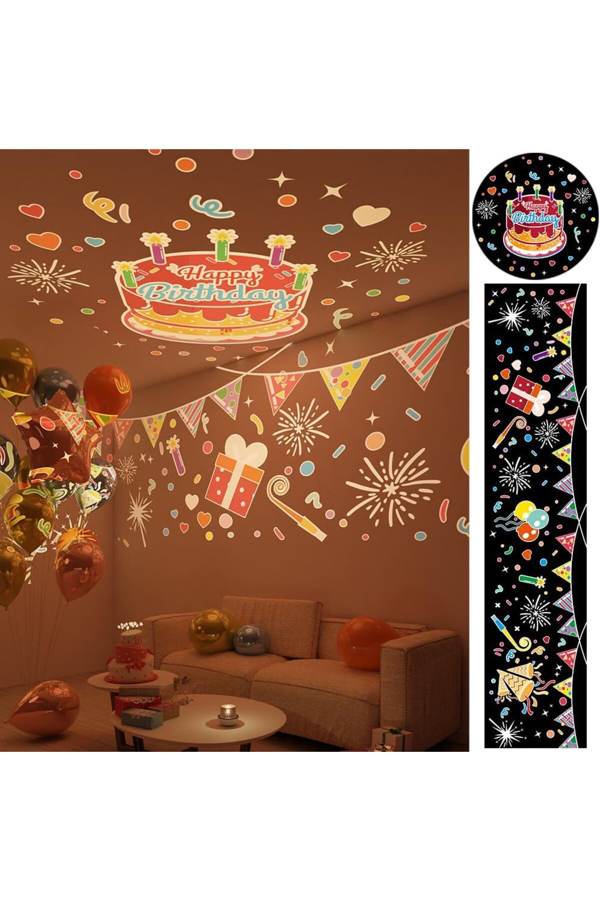 COOYA-Star Projector, with Timer & Remote Control, 360°Rotatable USB Rechargeable Sound Machine 6