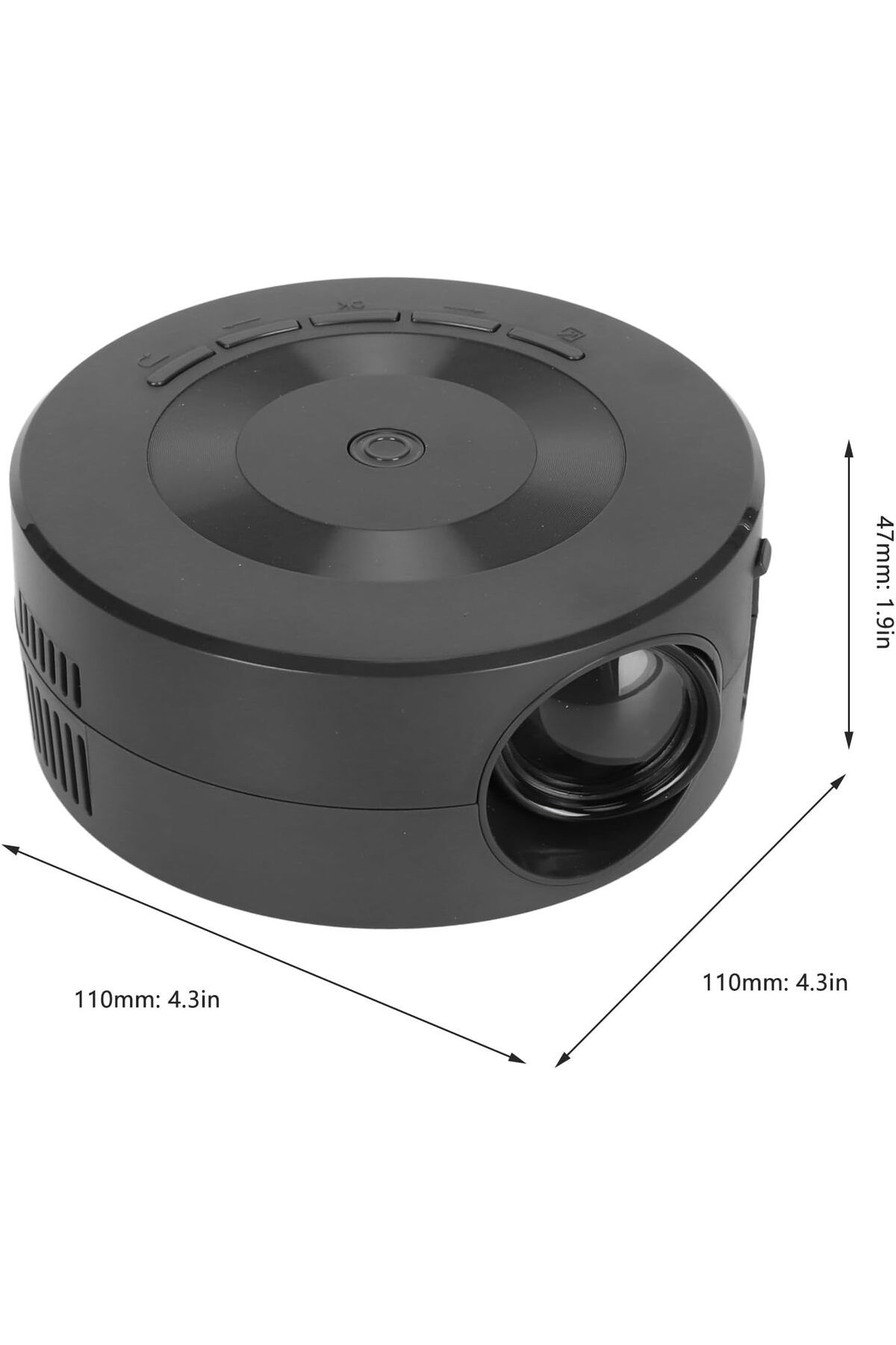 COOYA-Small Home Projector, LCD Display Eye Portable Mini Projector for IOS for Phone 5