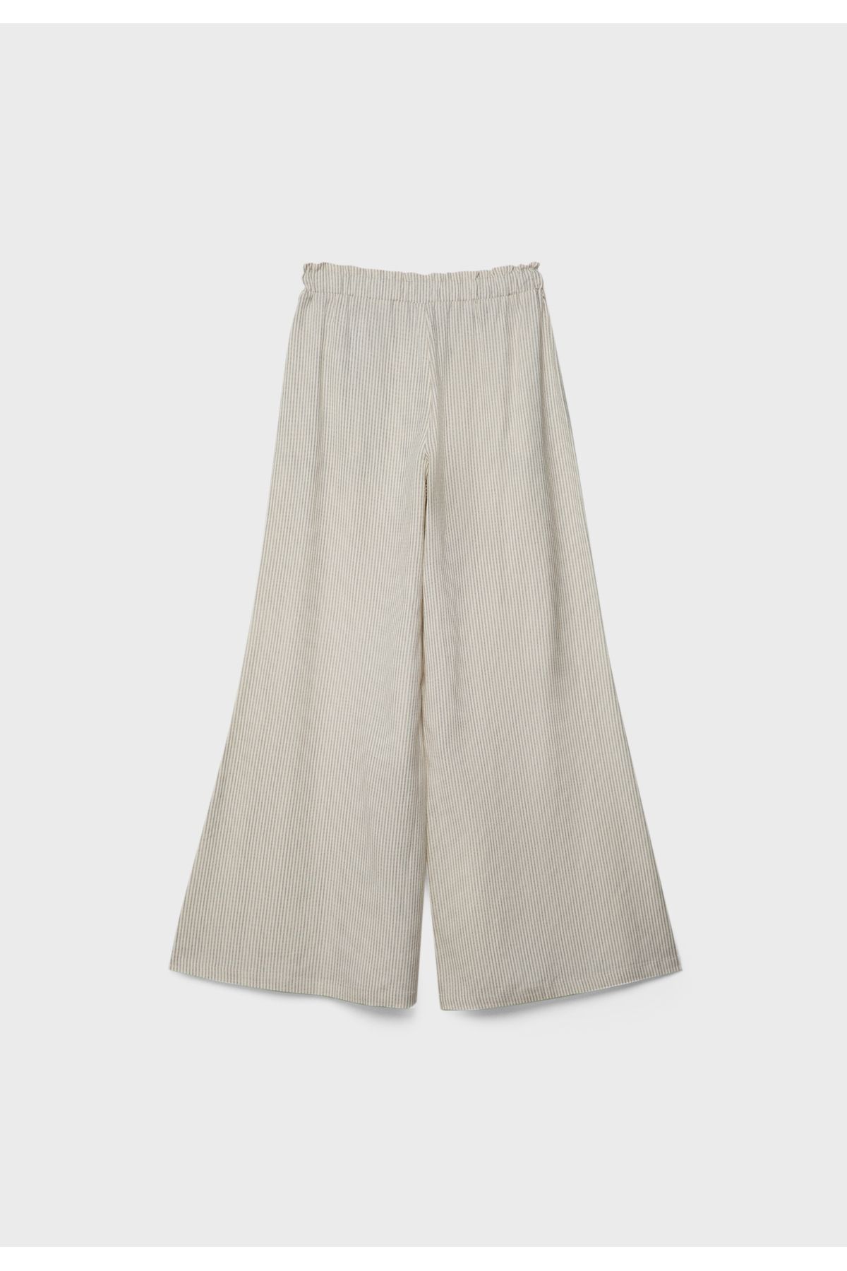 Stradivarius-Flowing linen blend palazzo trousers 5